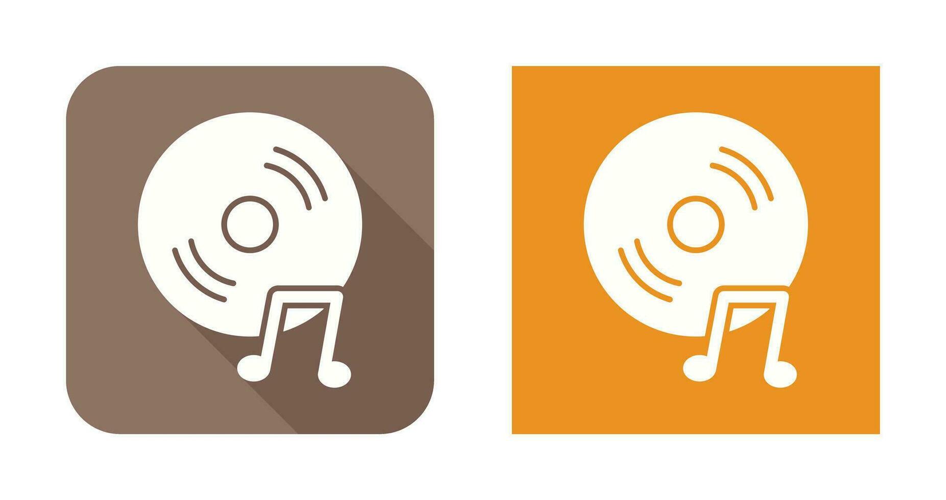 icono de vector de cd de música única