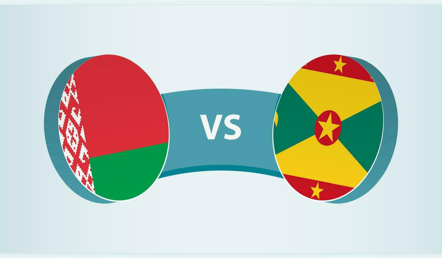 Belarus versus Grenada, team sports competition concept. vector