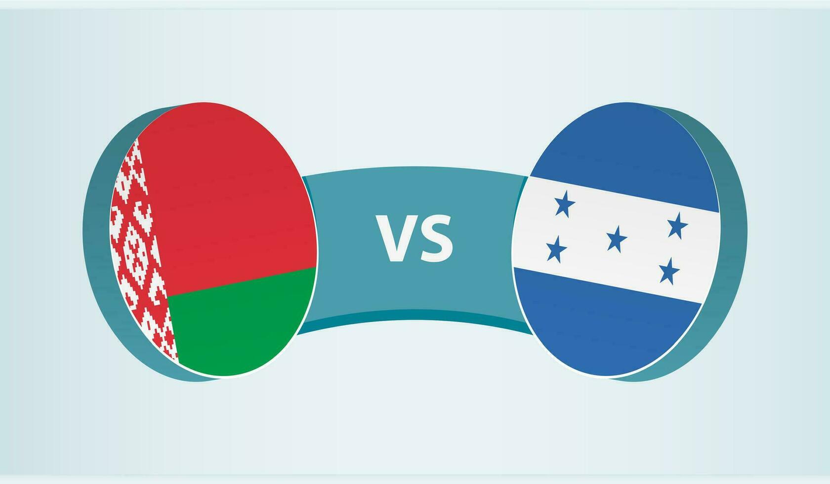 bielorrusia versus Honduras, equipo Deportes competencia concepto. vector