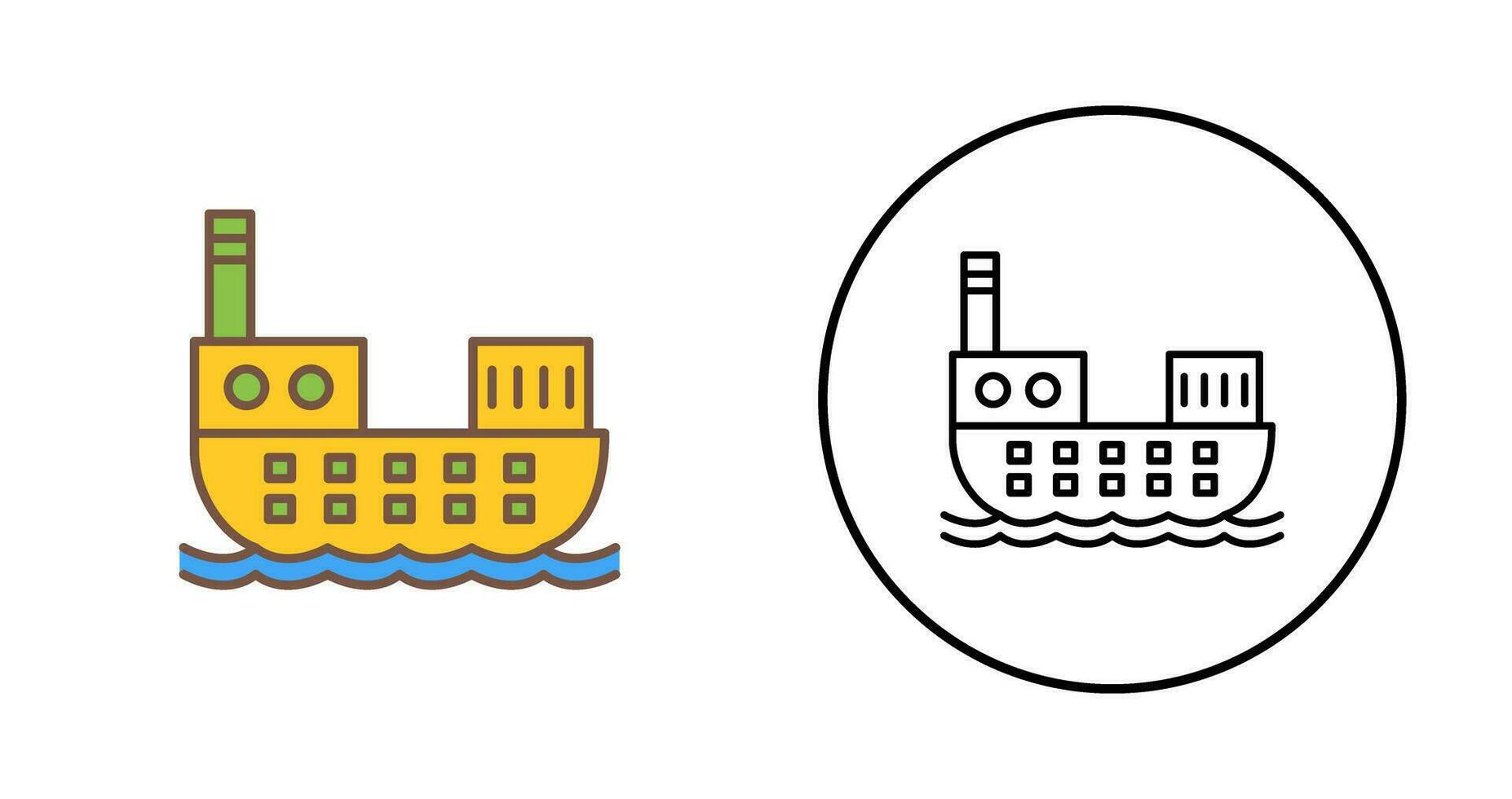 Cargo Ship Vector Icon