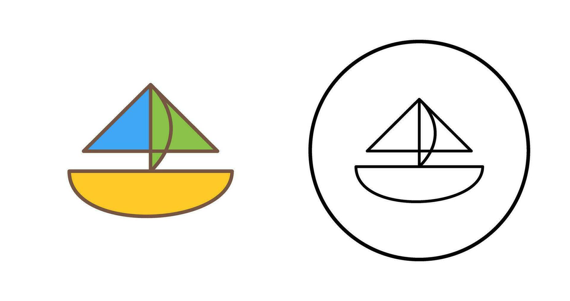 Small Yacht Vector Icon