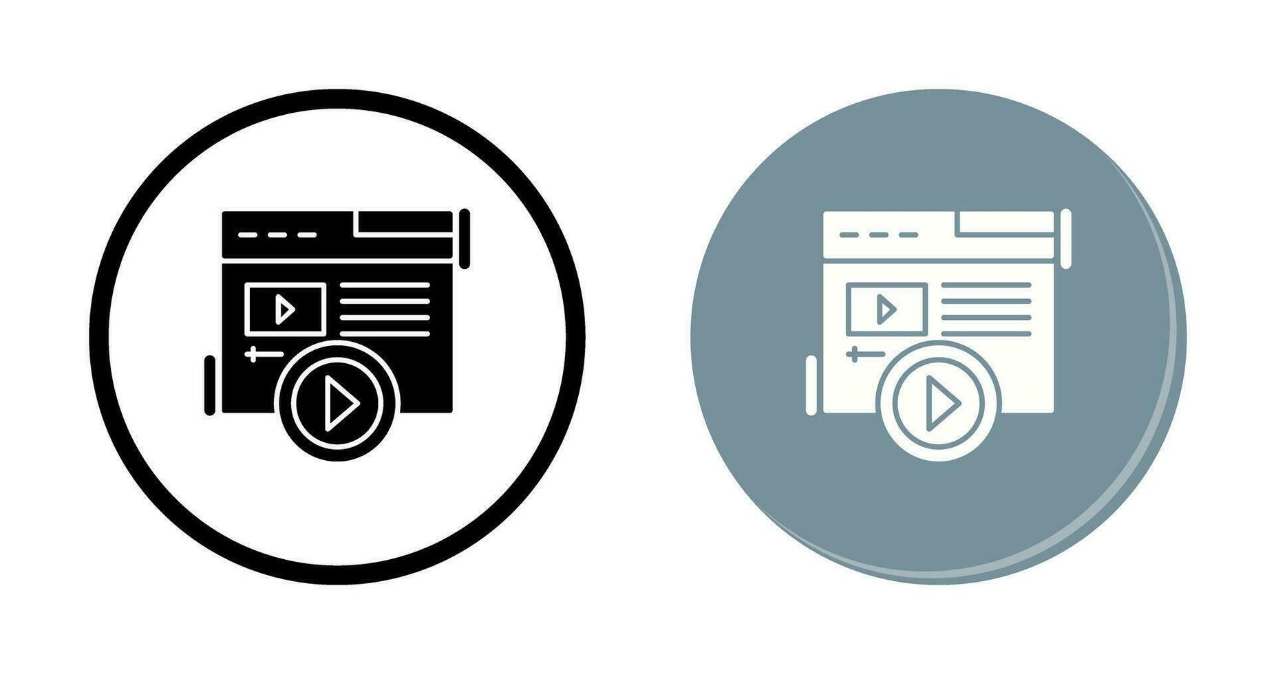 Video Content Vector Icon