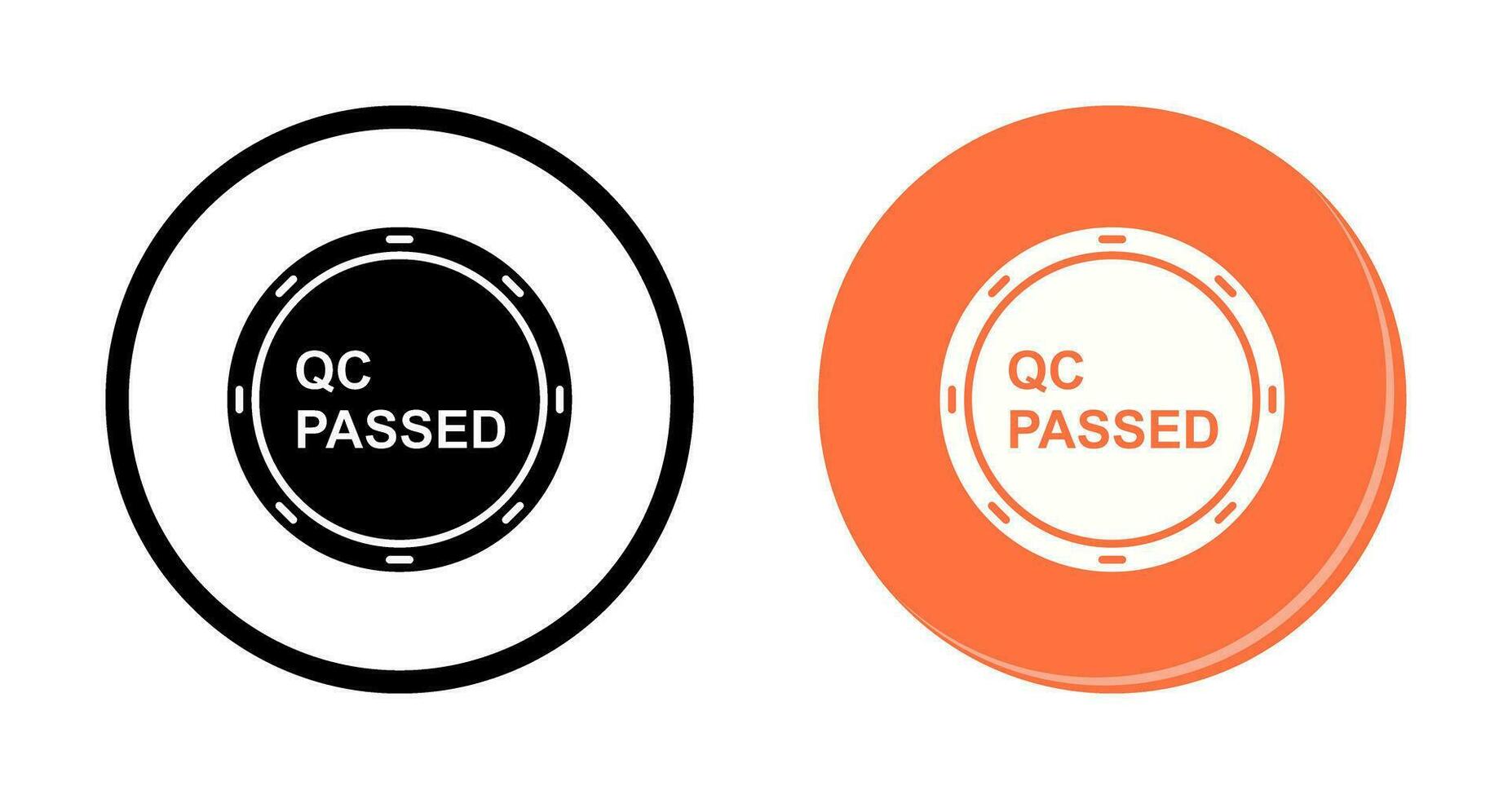 Unique QC Passed Vector Icon