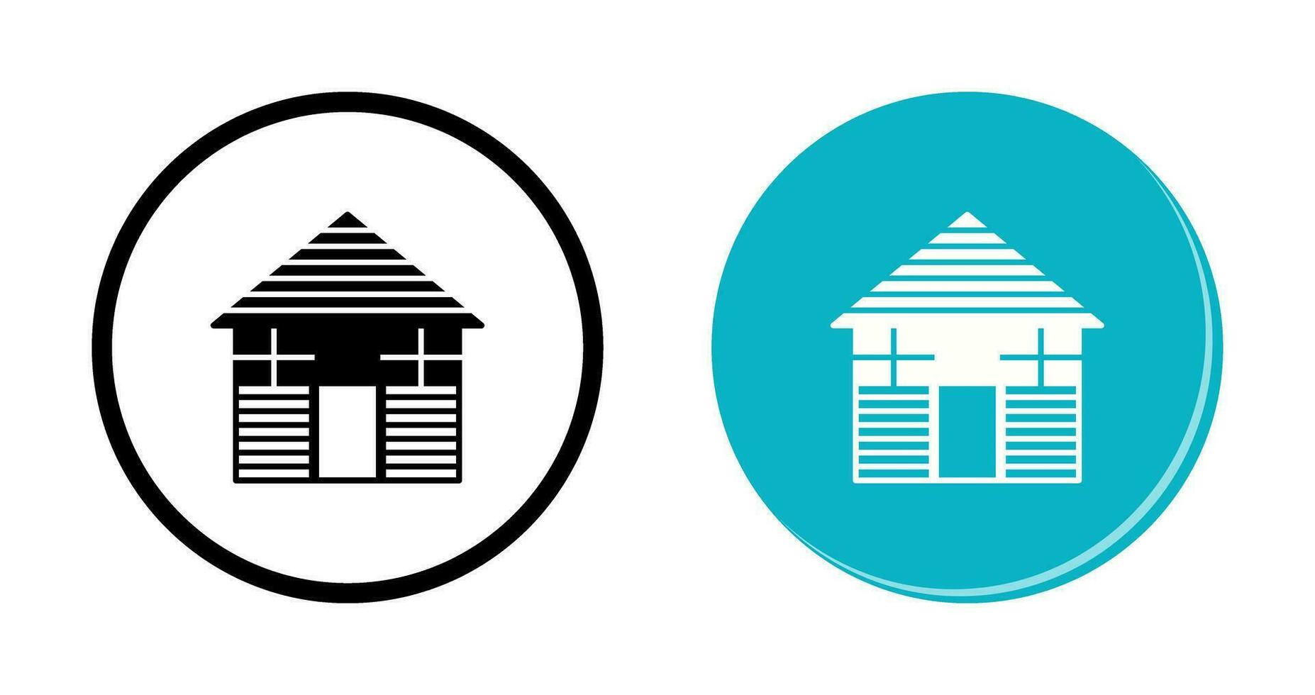 Wood Cabin Vector Icon