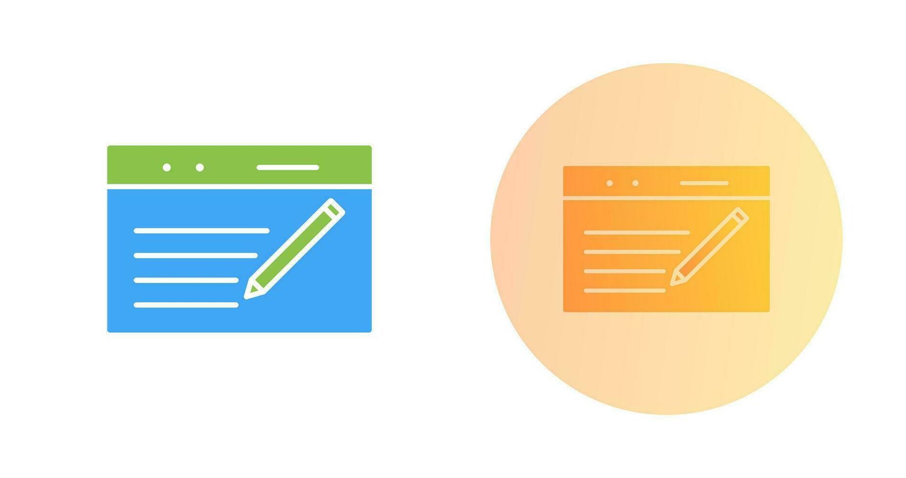 Unique Blogging Service Vector Icon