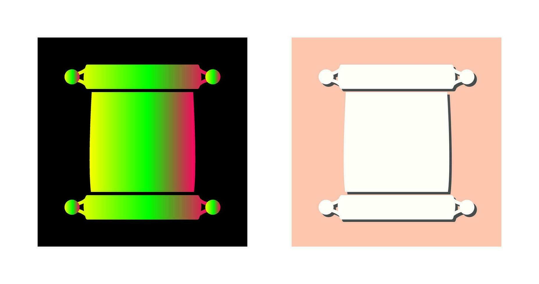 rollo de icono de vector de papel