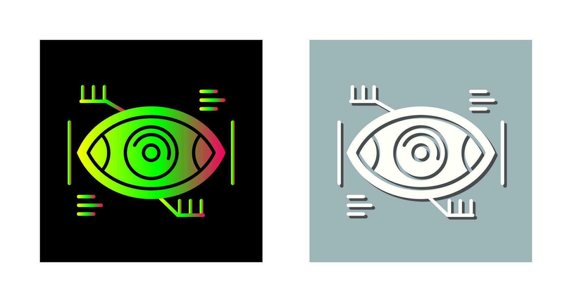 icono de vector de reconocimiento ocular