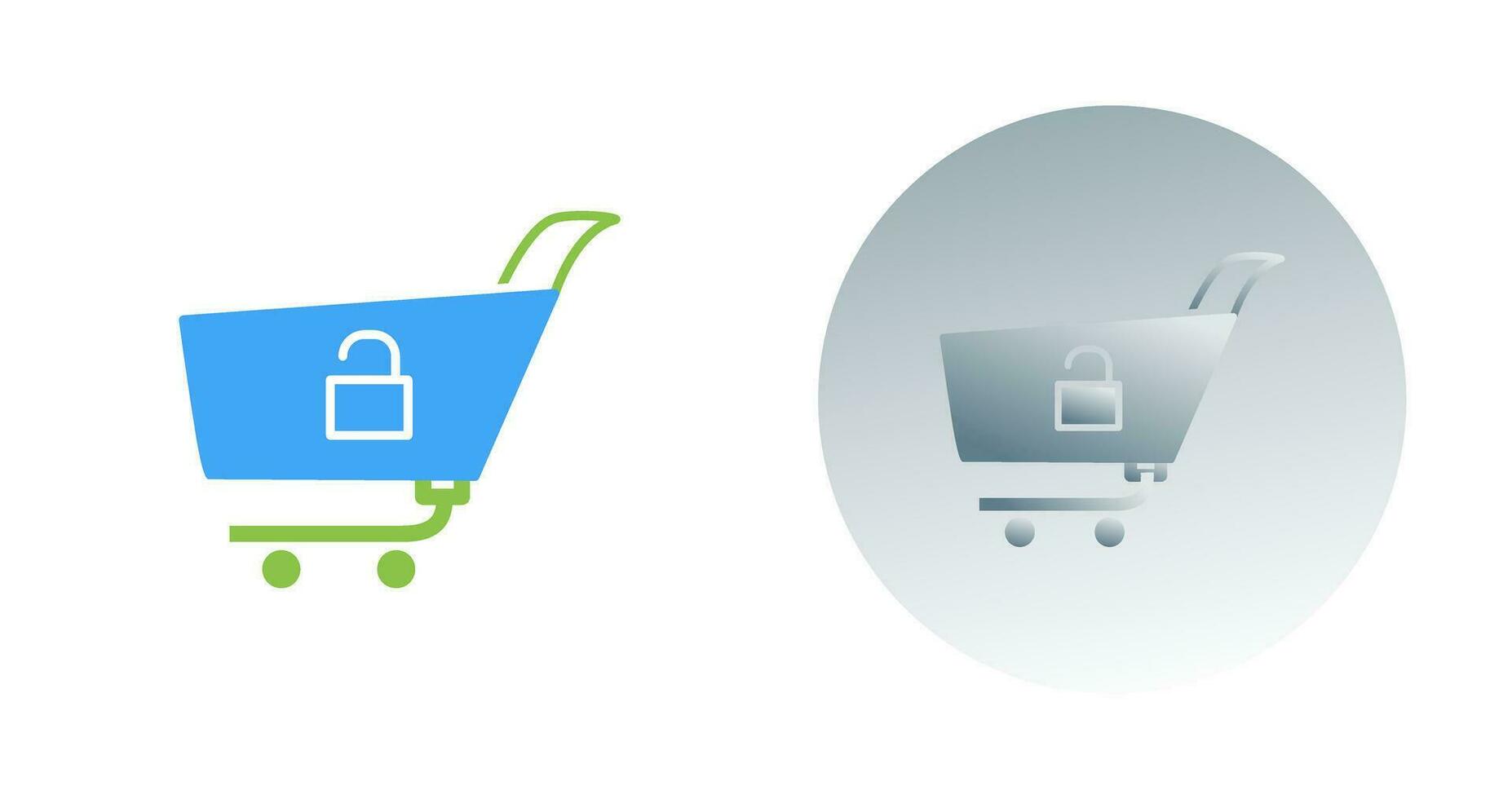 Unique Unlock Cart Vector Icon