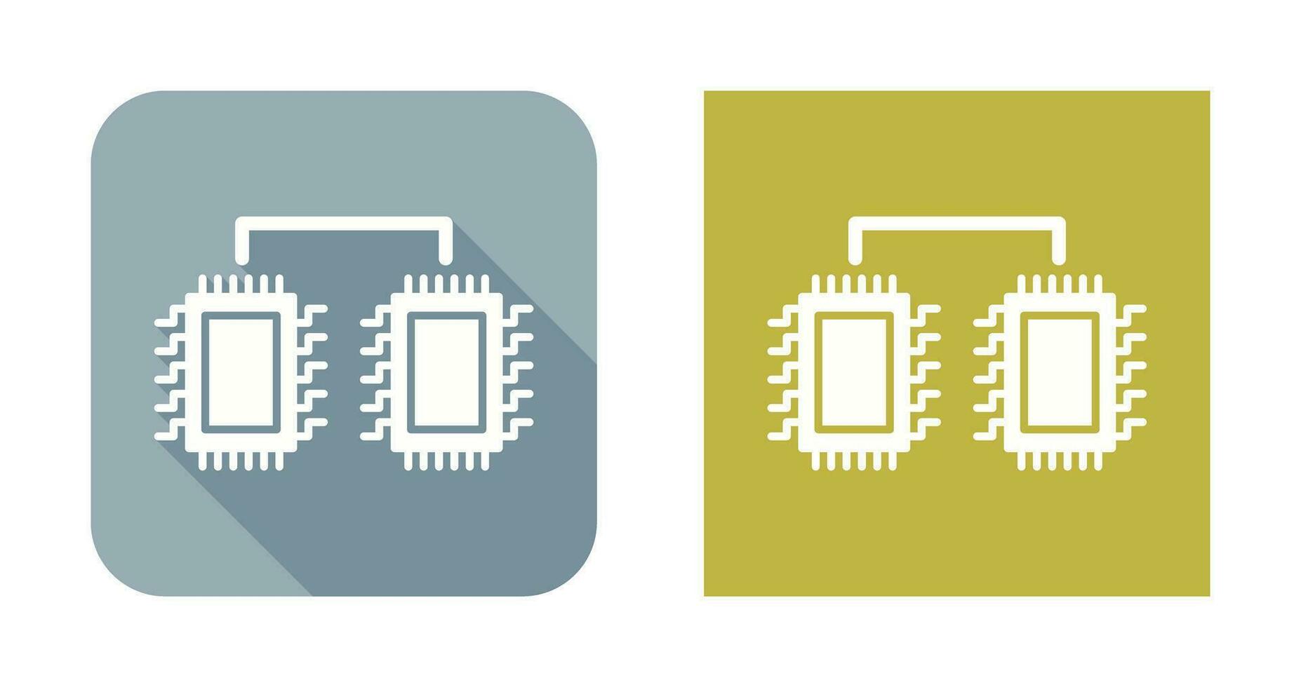 Processors Connected Vector Icon