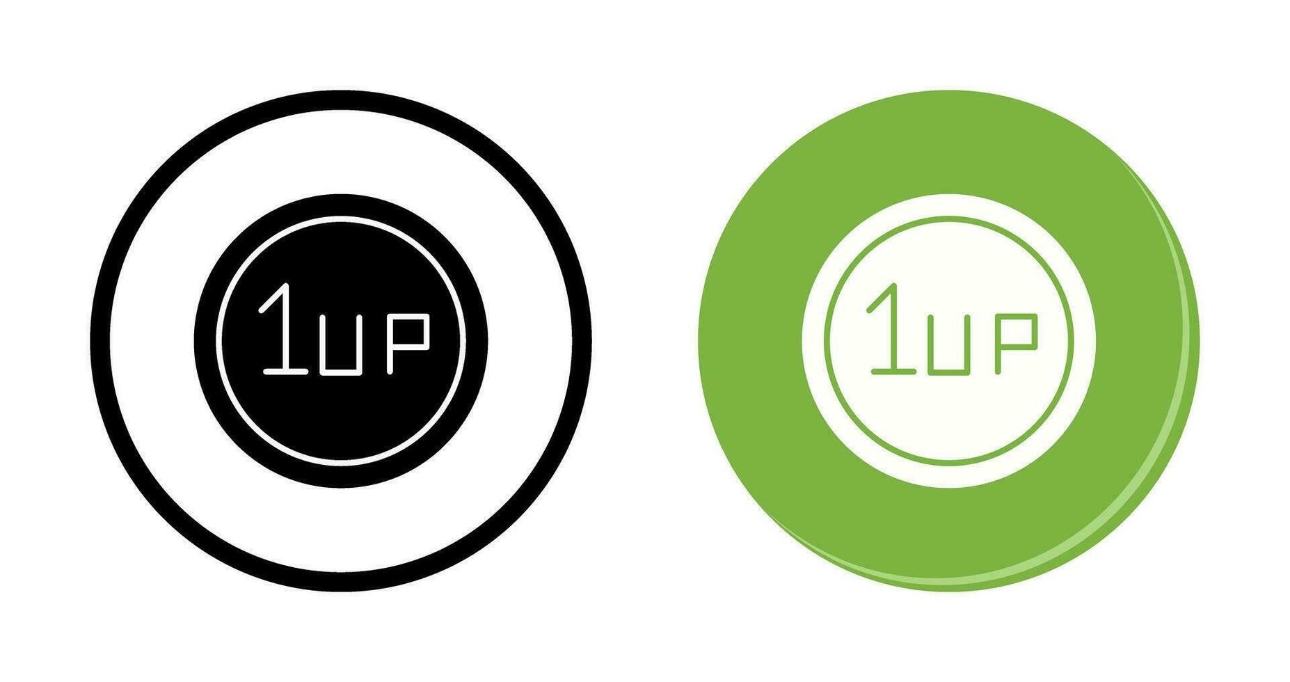 Unique 1UP Vector Icon