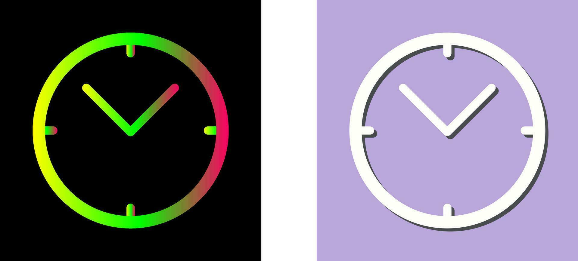 Unique Clock Vector Icon