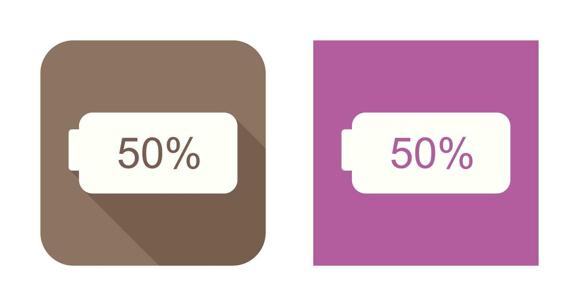 Unique Half Battery Vector Icon
