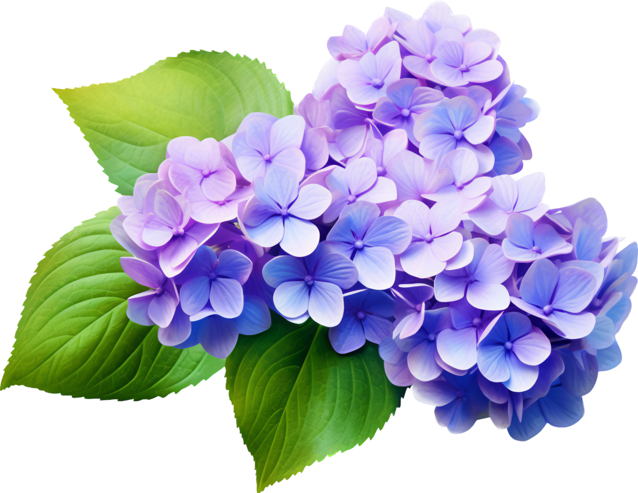Hydrangea png with AI generated.