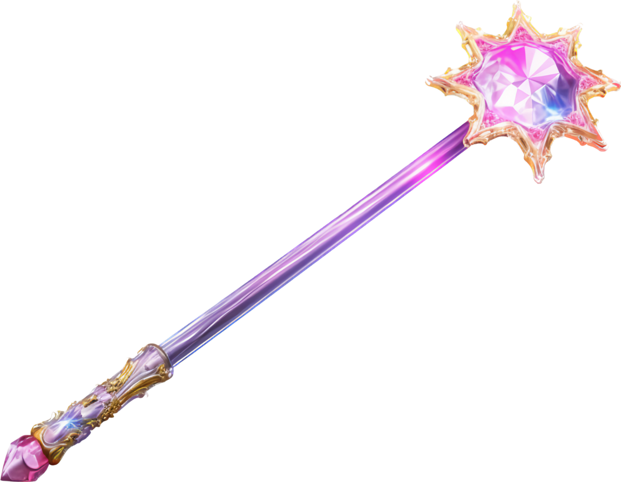 Magic wand png with AI generated.