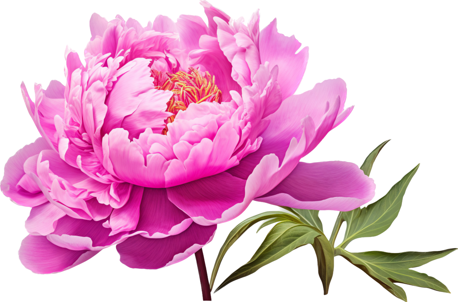 Peony png with AI generated.