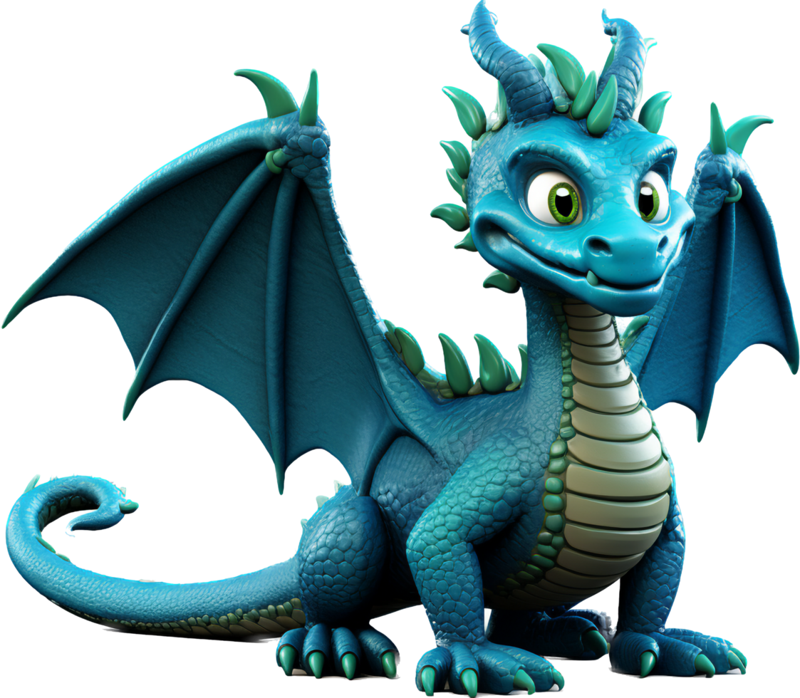Dragon png with AI generated.