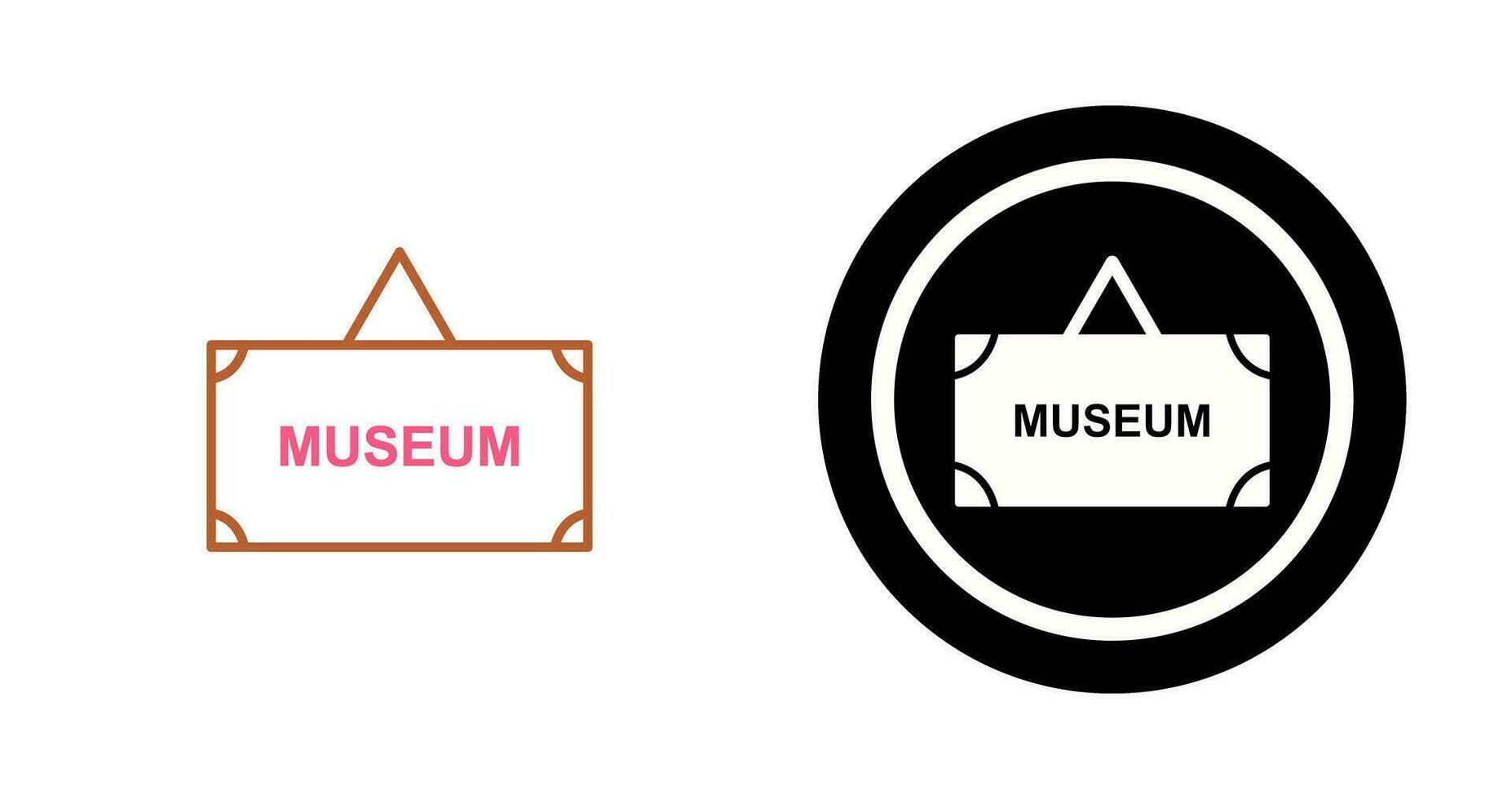 Museum Tag Vector Icon