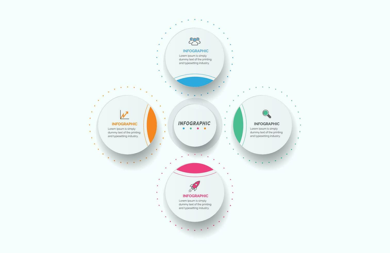 Business data visualization. Process chart. Abstract elements of graph, diagram with 4 steps, options, parts, or processes. Vector business template infographic, design, vector,2,3,4,5,6,