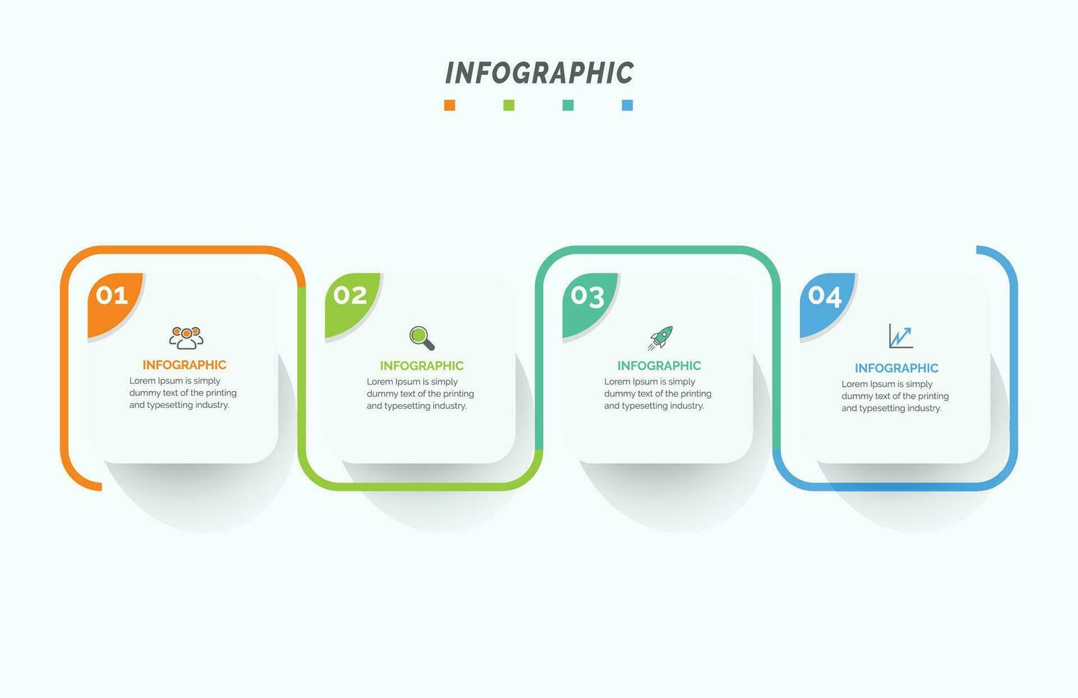 visualización de datos comerciales. diagrama del proceso. elementos abstractos de gráfico, diagrama con 4 pasos, opciones, partes o procesos. infografía de plantilla de negocio vectorial, diseño, vector, 2,3,4,5,6, vector