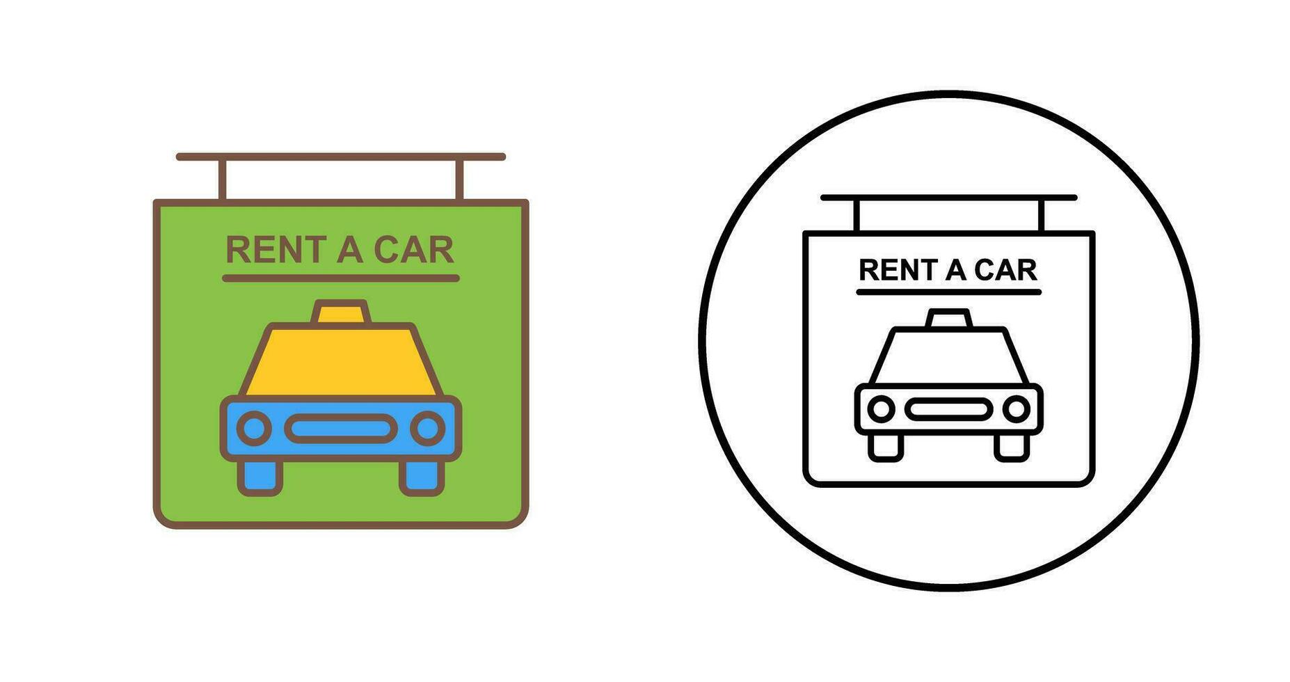 Rent a Car Vector Icon