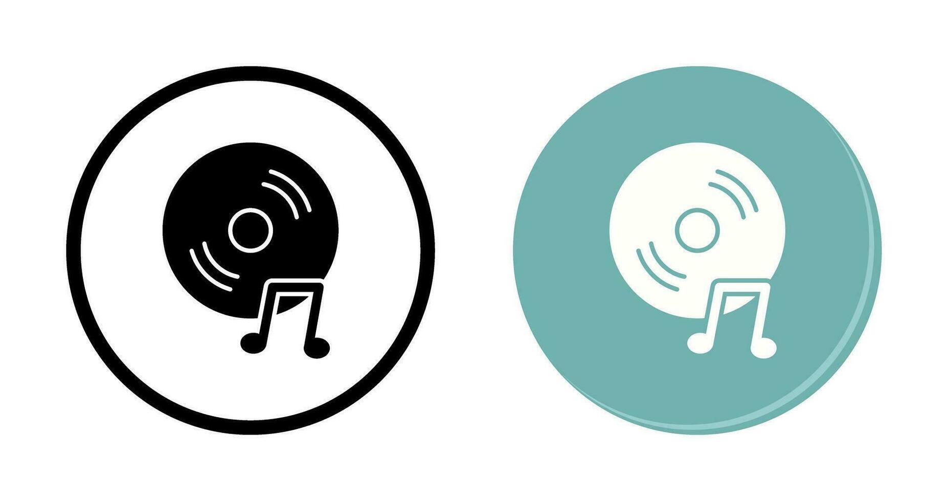 Unique Music CD Vector Icon