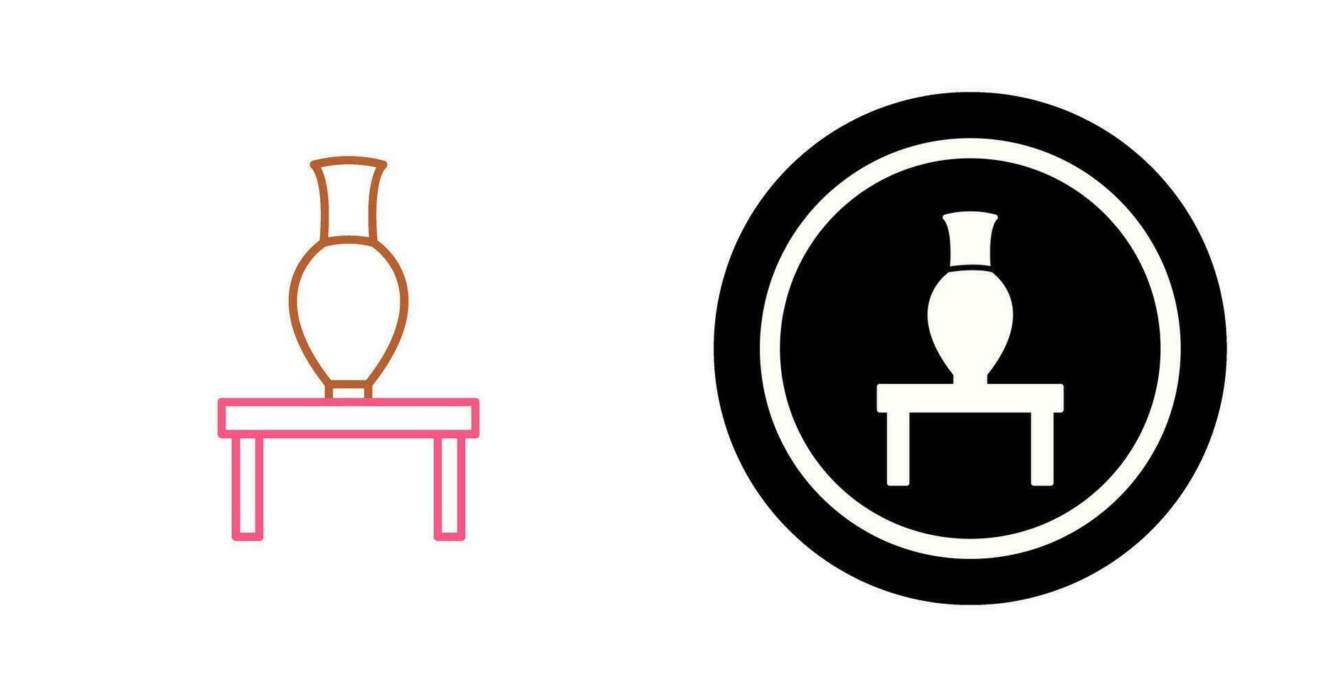 Vase Exhibit Vector Icon