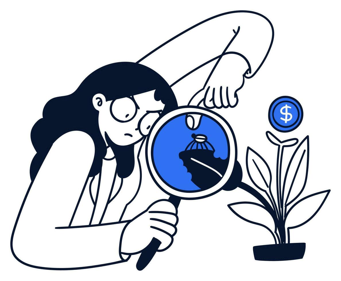 Stock trading, stakeholder, investment, analysis, trader strategy vector on white background