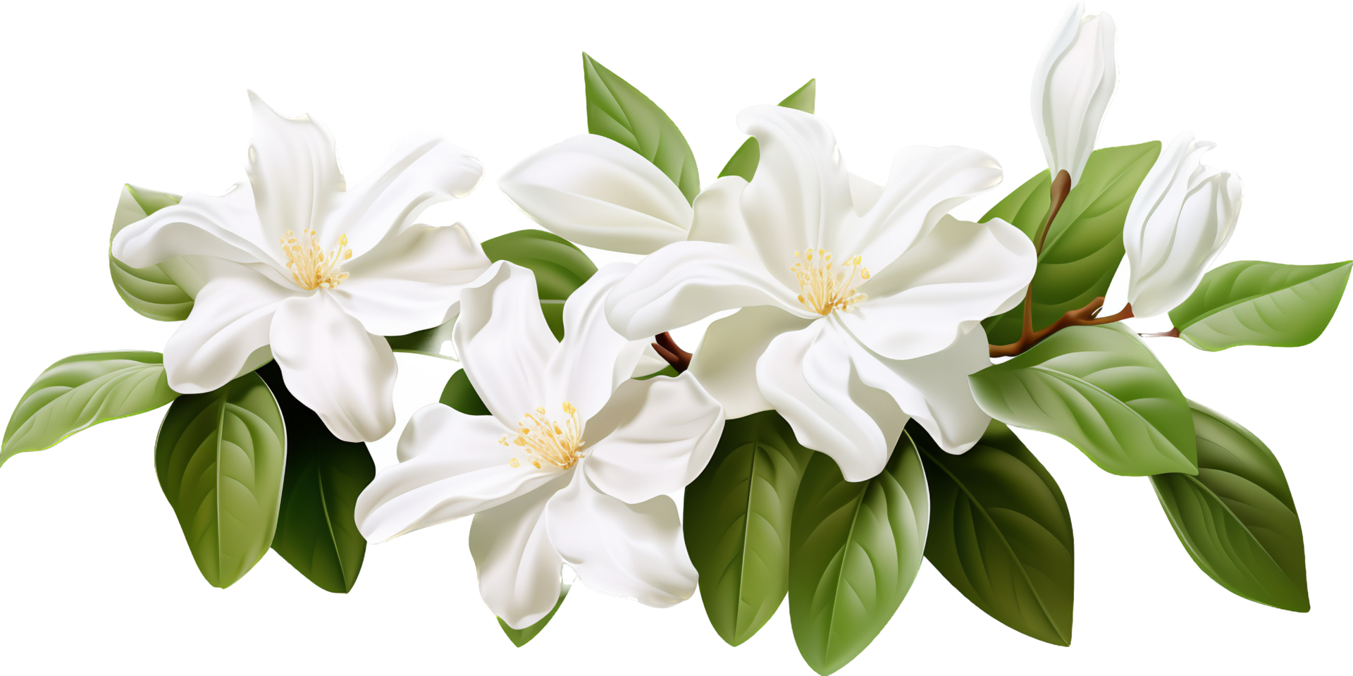 Jasmine png with AI generated.