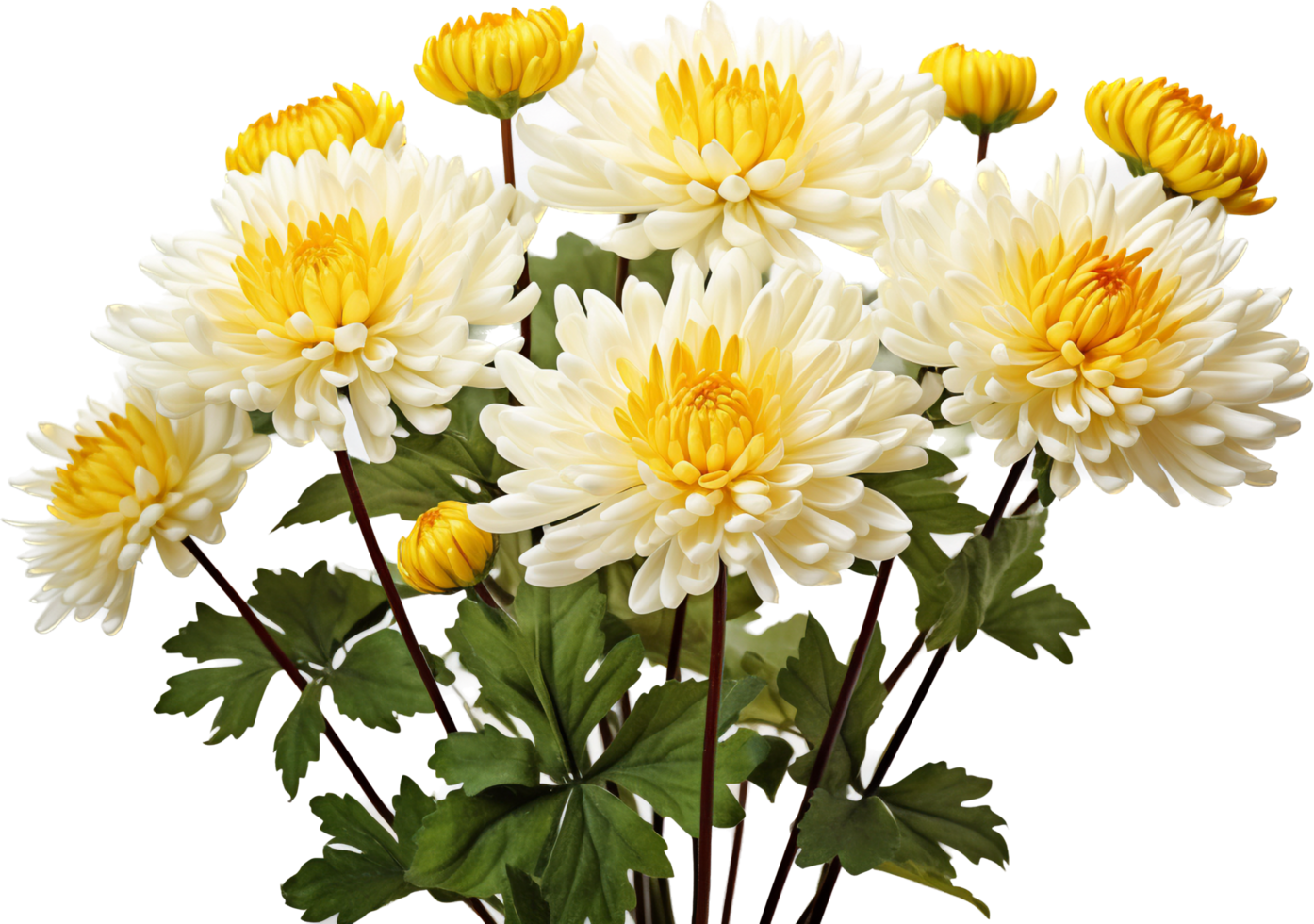 Chrysanthemum png with AI generated.