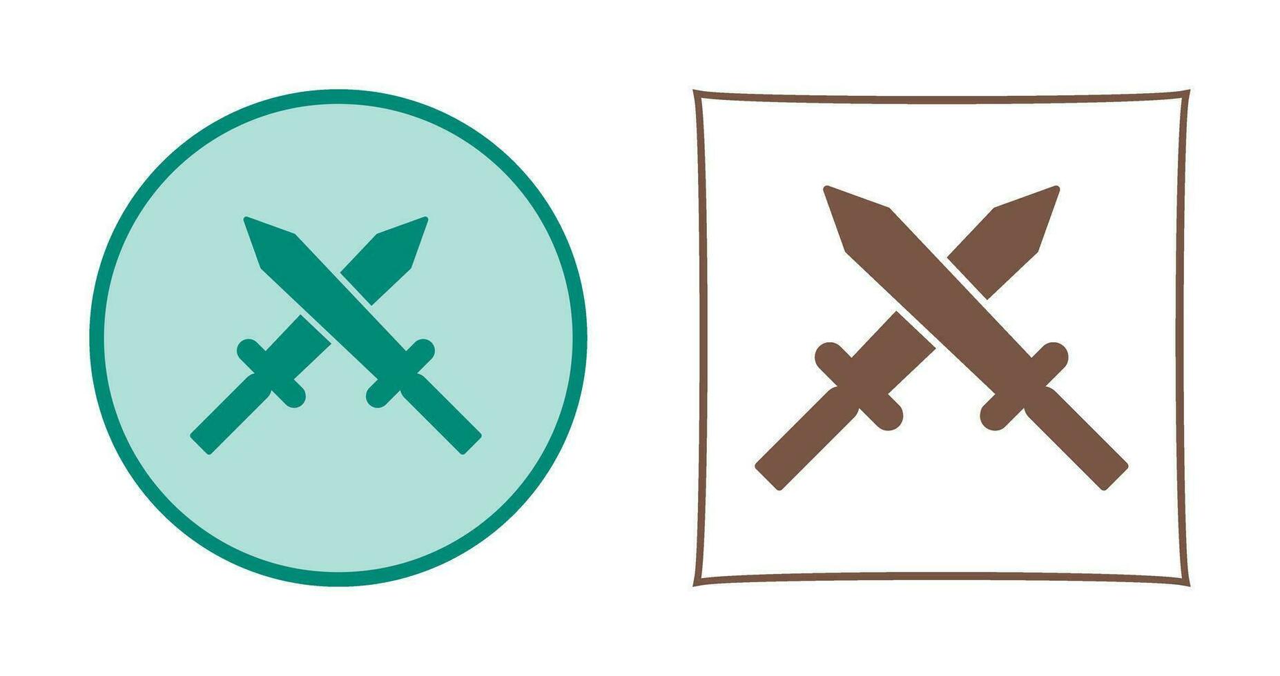 Unique Two Swords Vector Icon