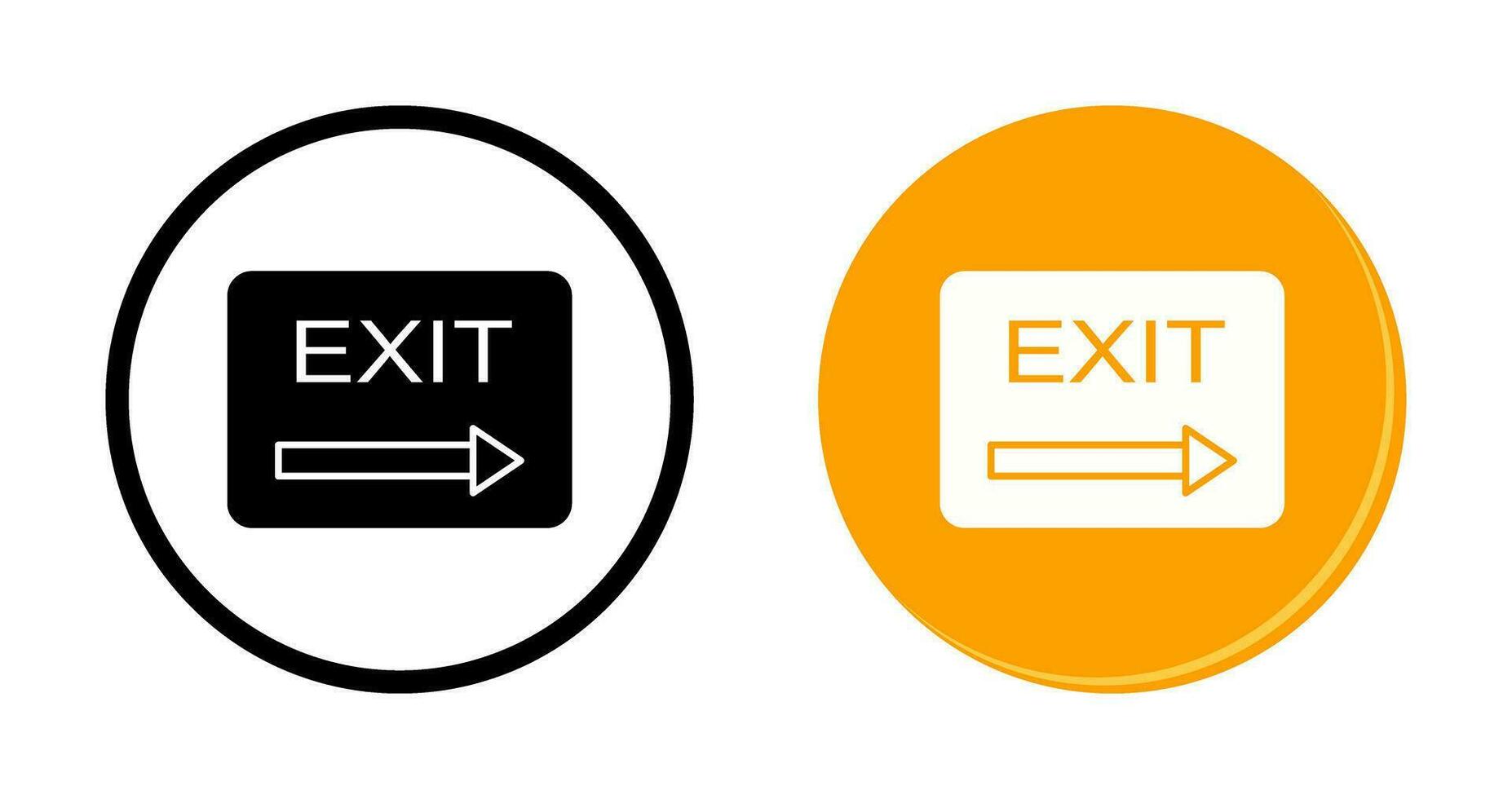 Unique Exit Vector Icon