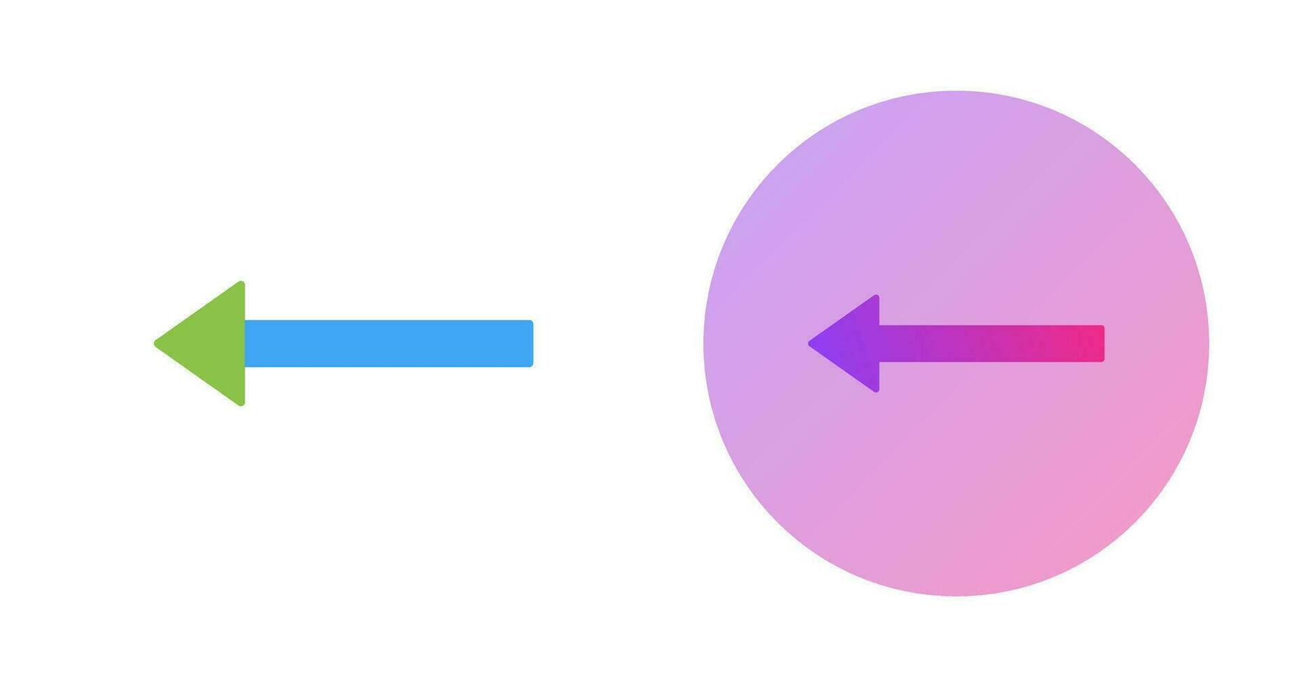 Unique Left Arrow Vector Icon