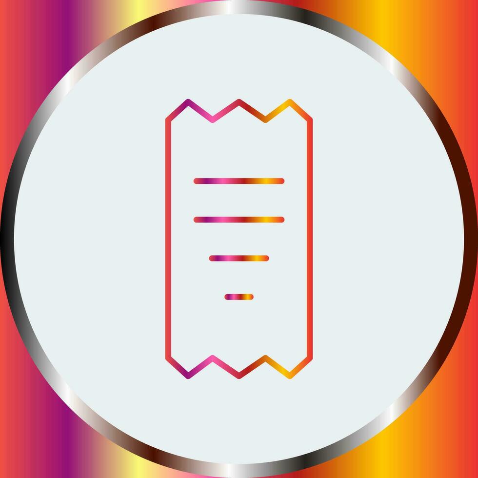 Unique Receipt Vector Icon