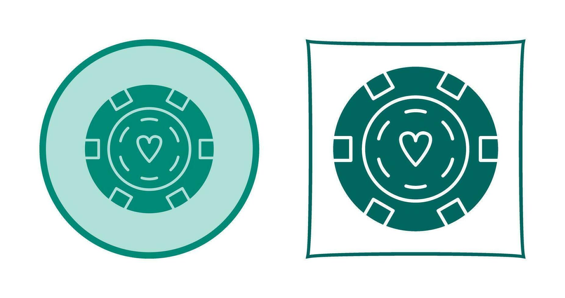 Unique Poker Chips Vector Icon