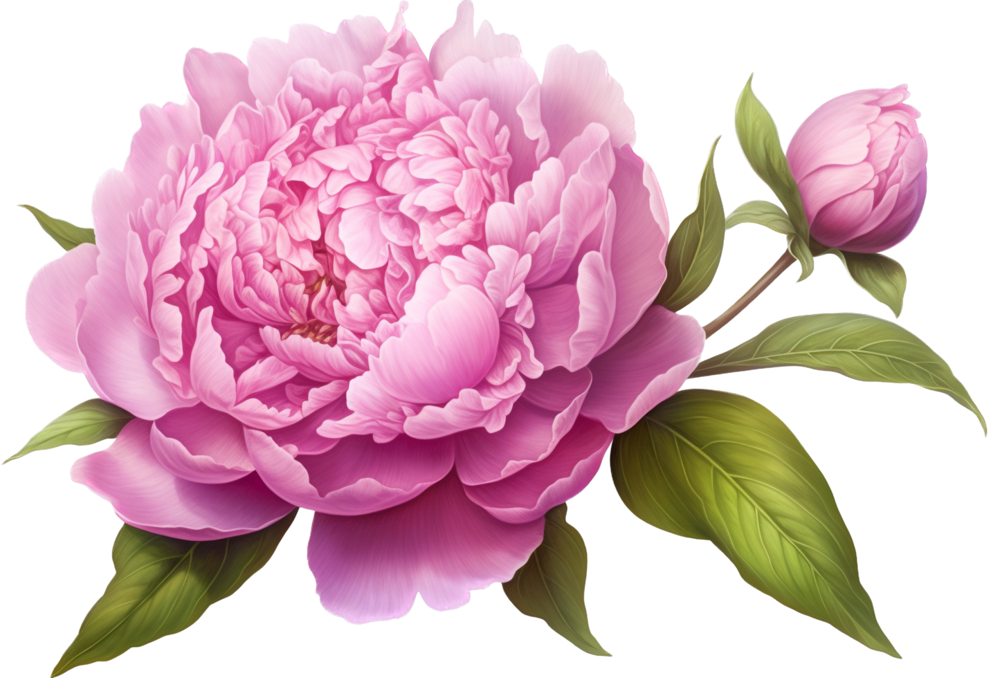 Peony png with AI generated.
