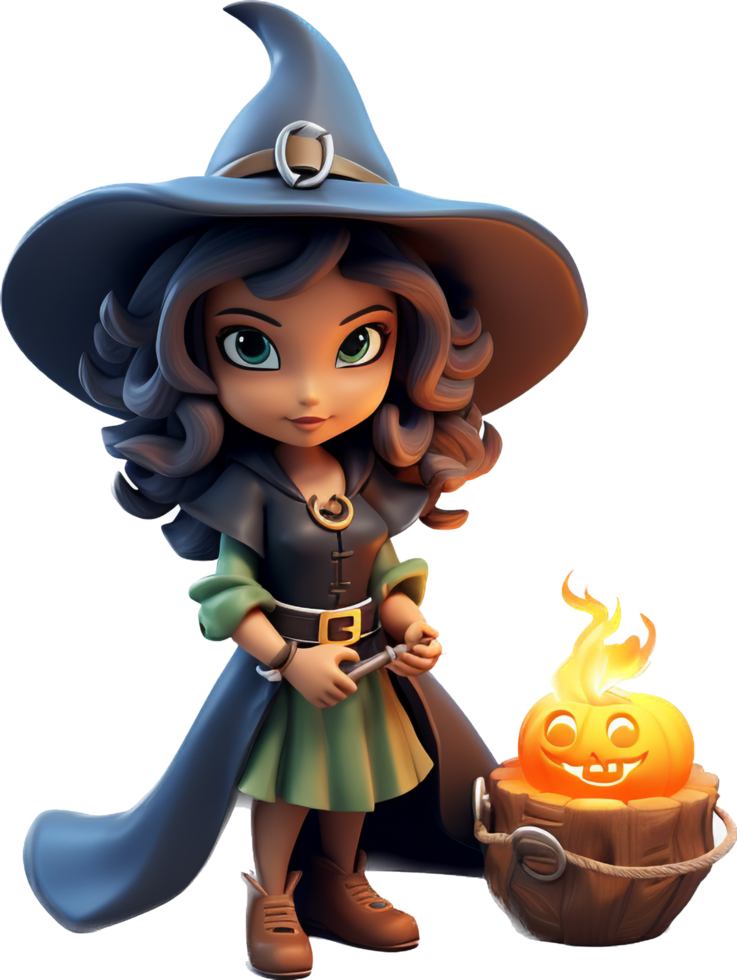 Witch png with AI generated.