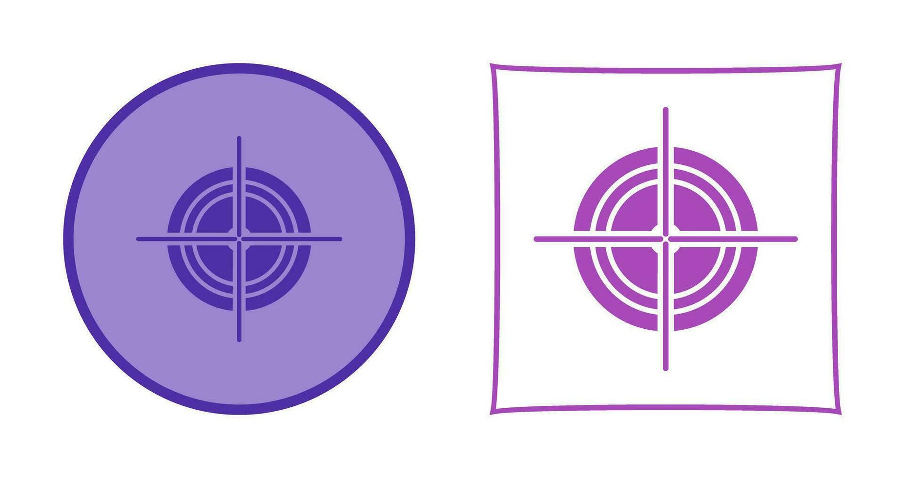 Unique Target Vector Icon