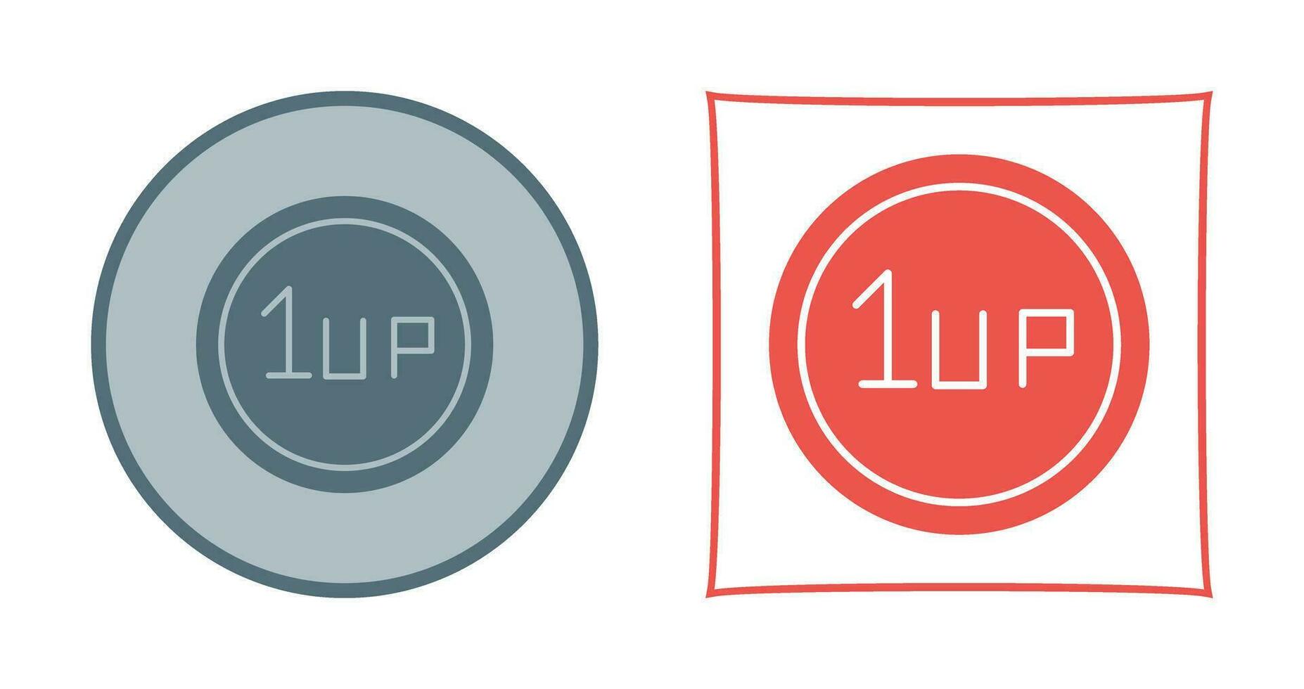 Unique 1UP Vector Icon