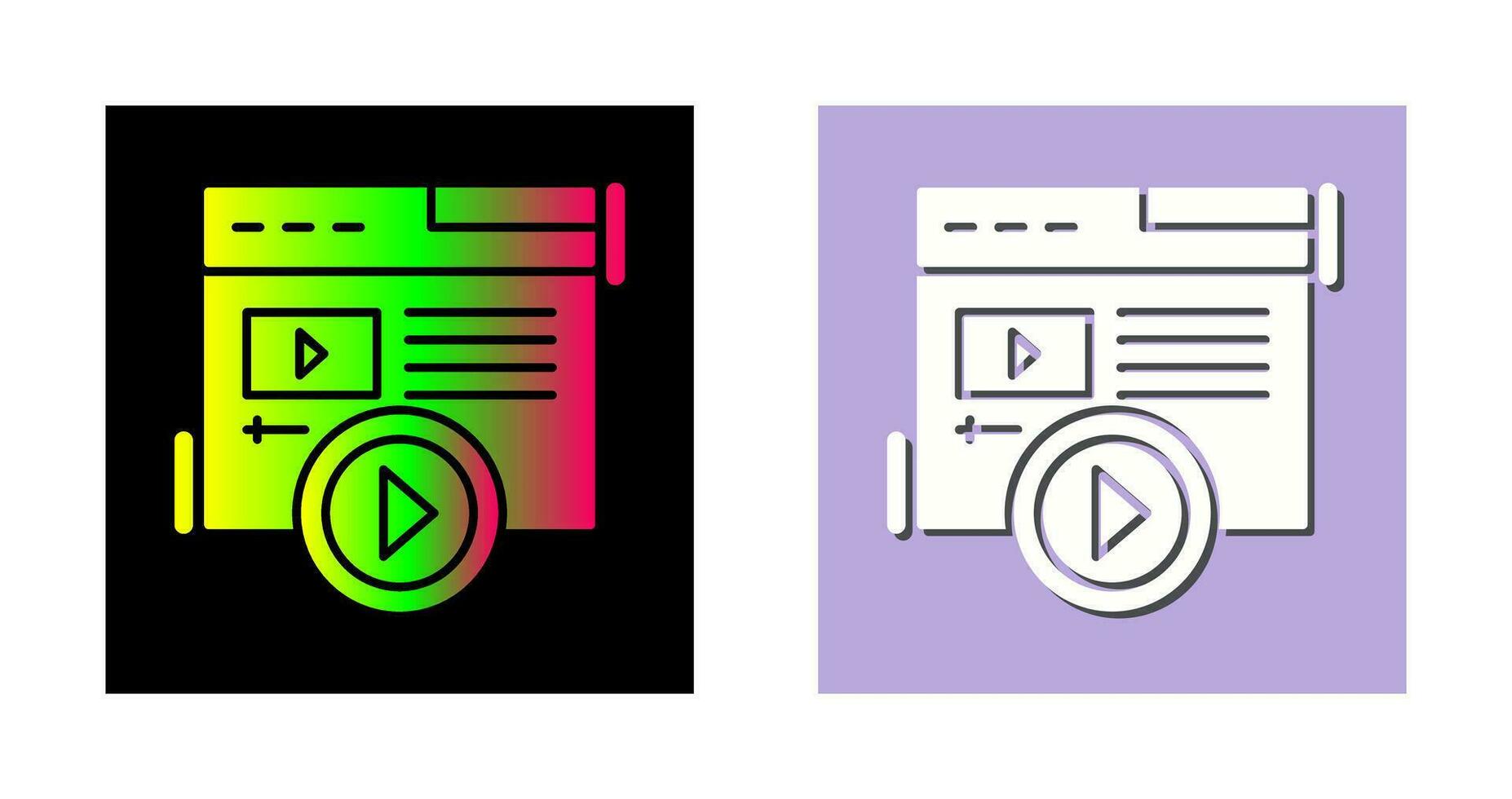 Video Content Vector Icon