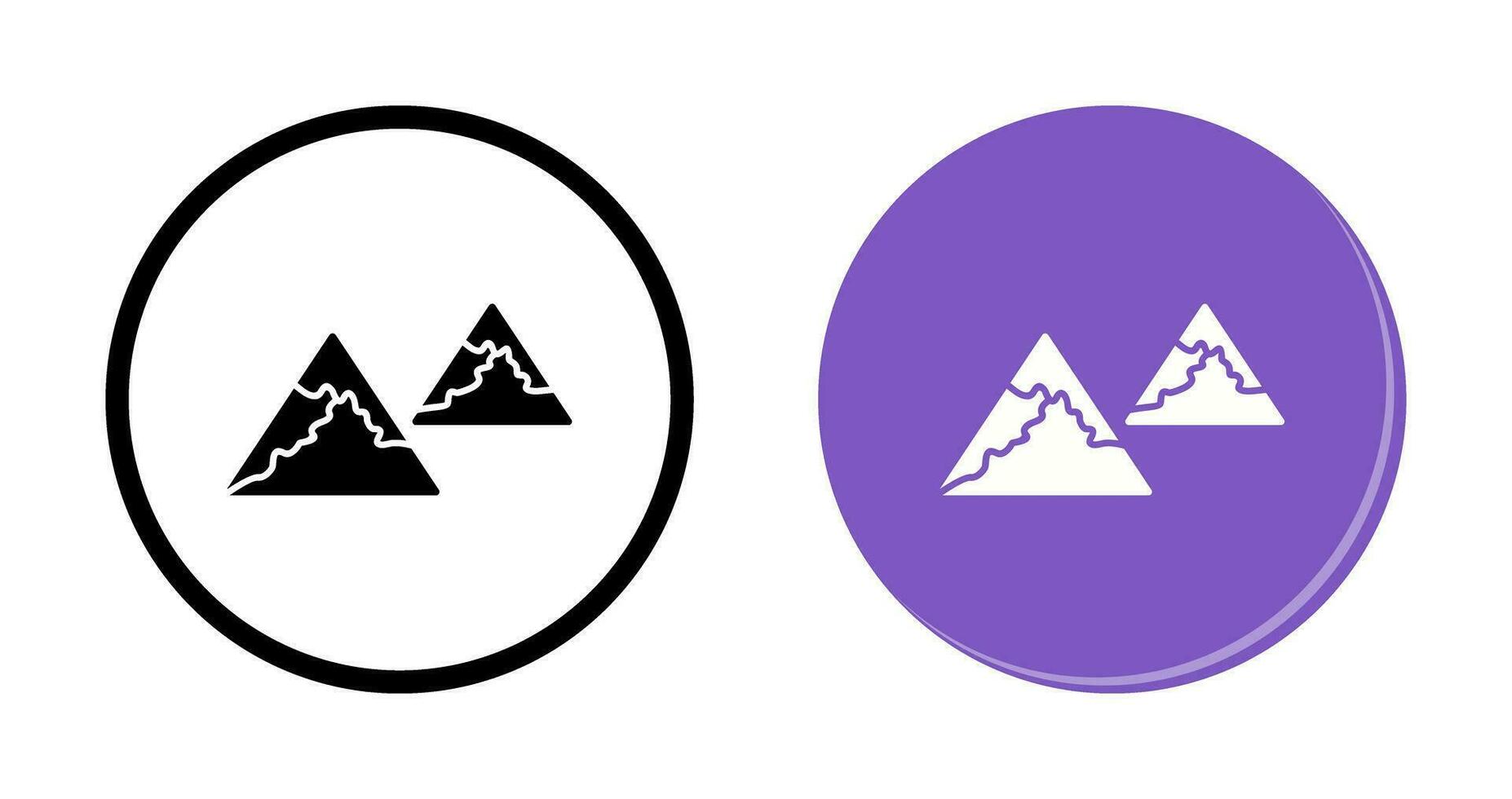 Unique Mountains Vector Icon