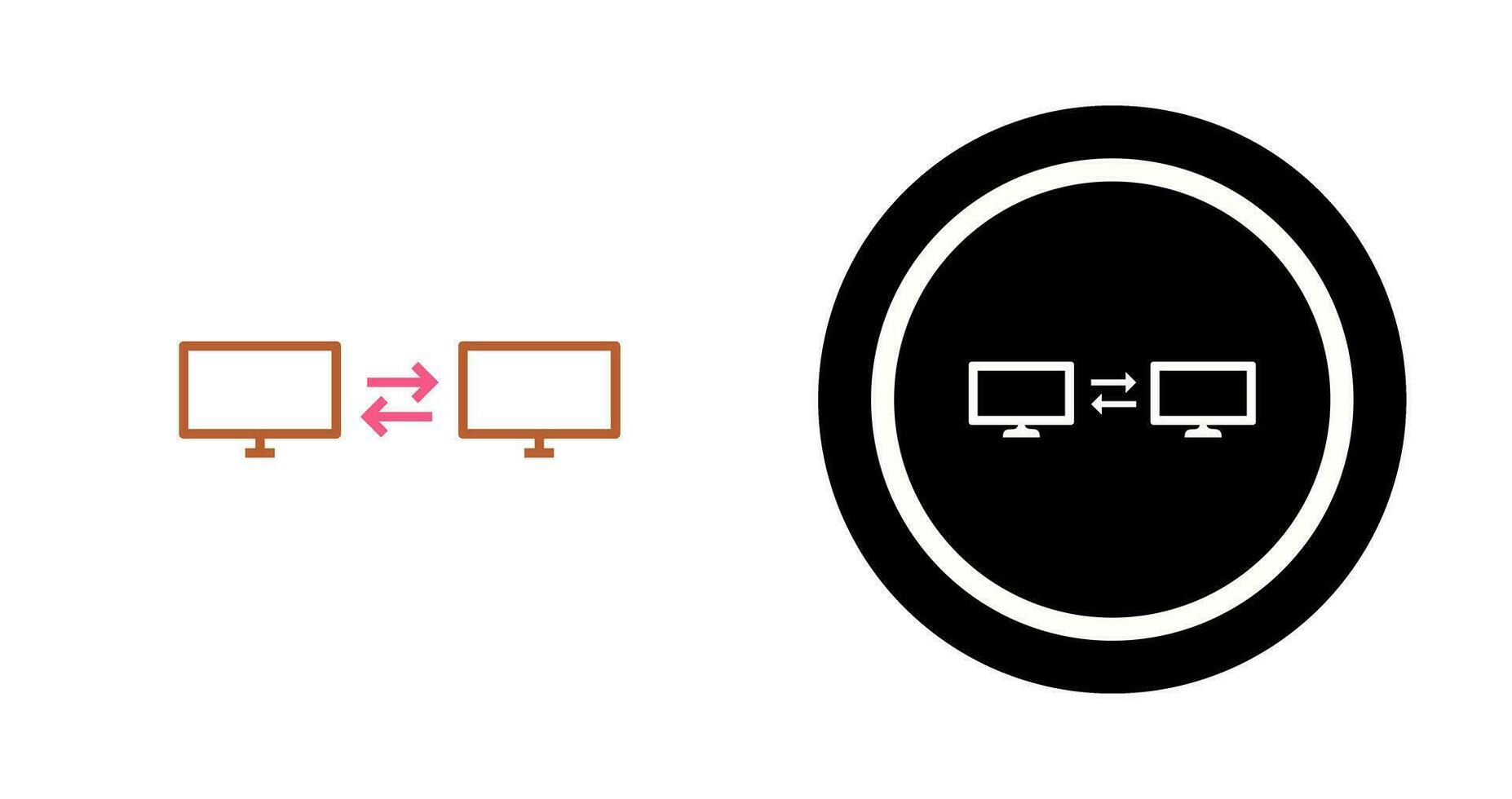 Unique Sharing Systems Vector Icon
