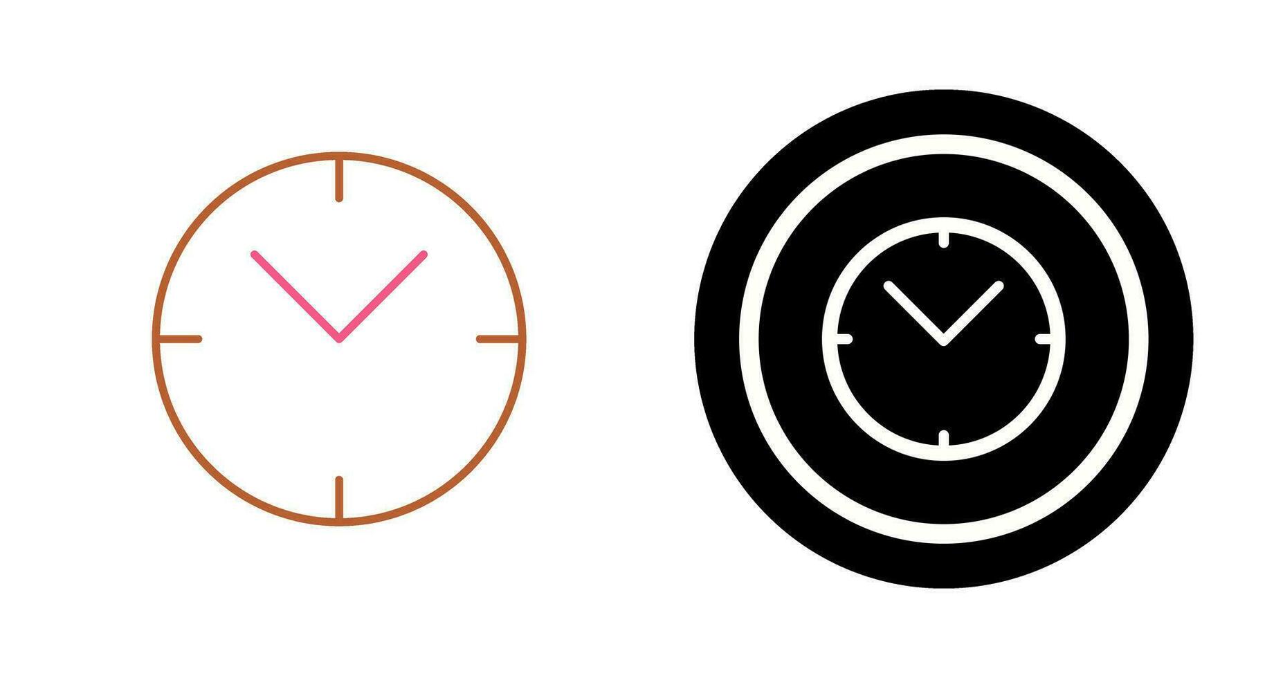 Unique Clock Vector Icon