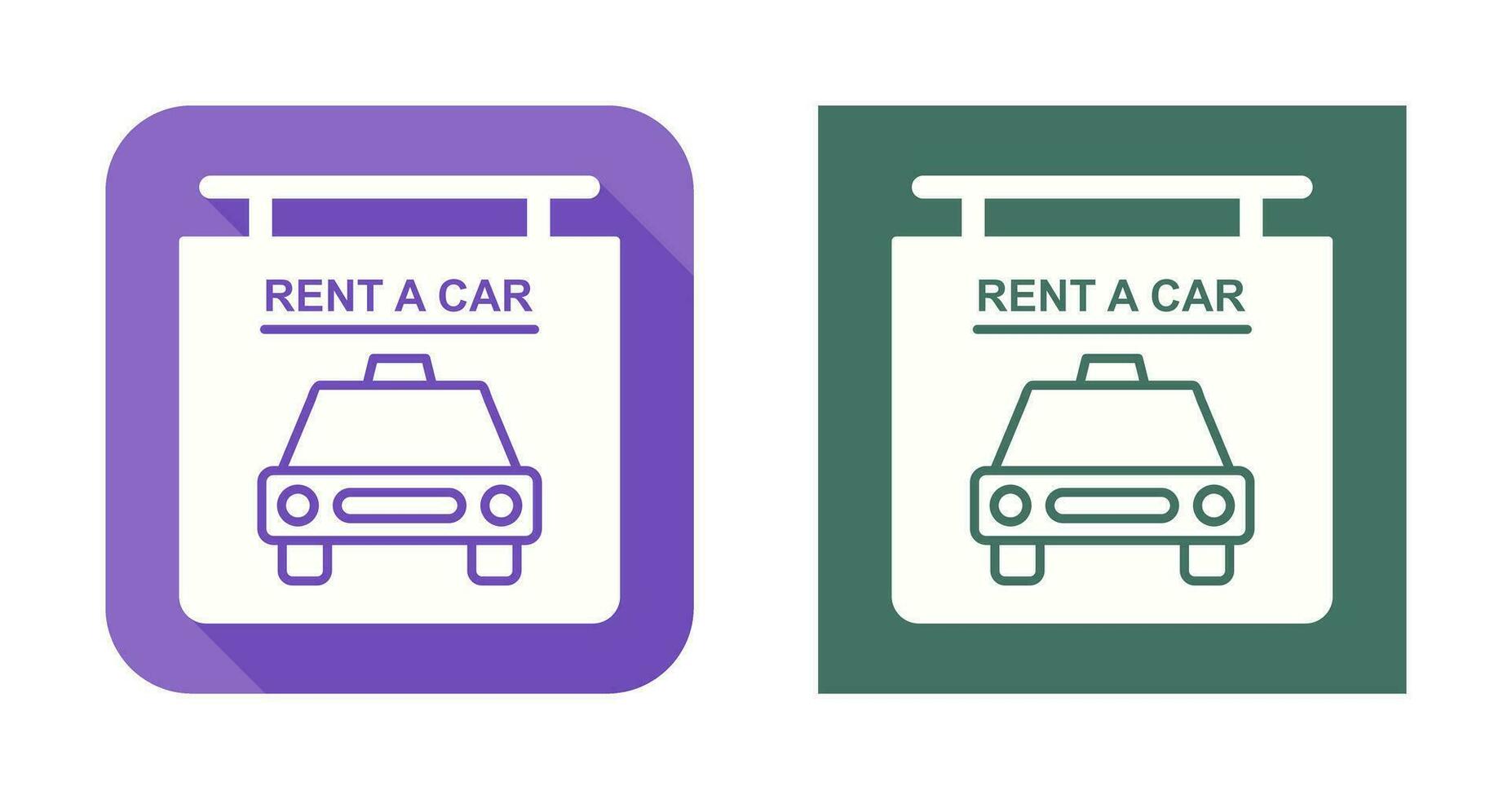 Rent a Car Vector Icon