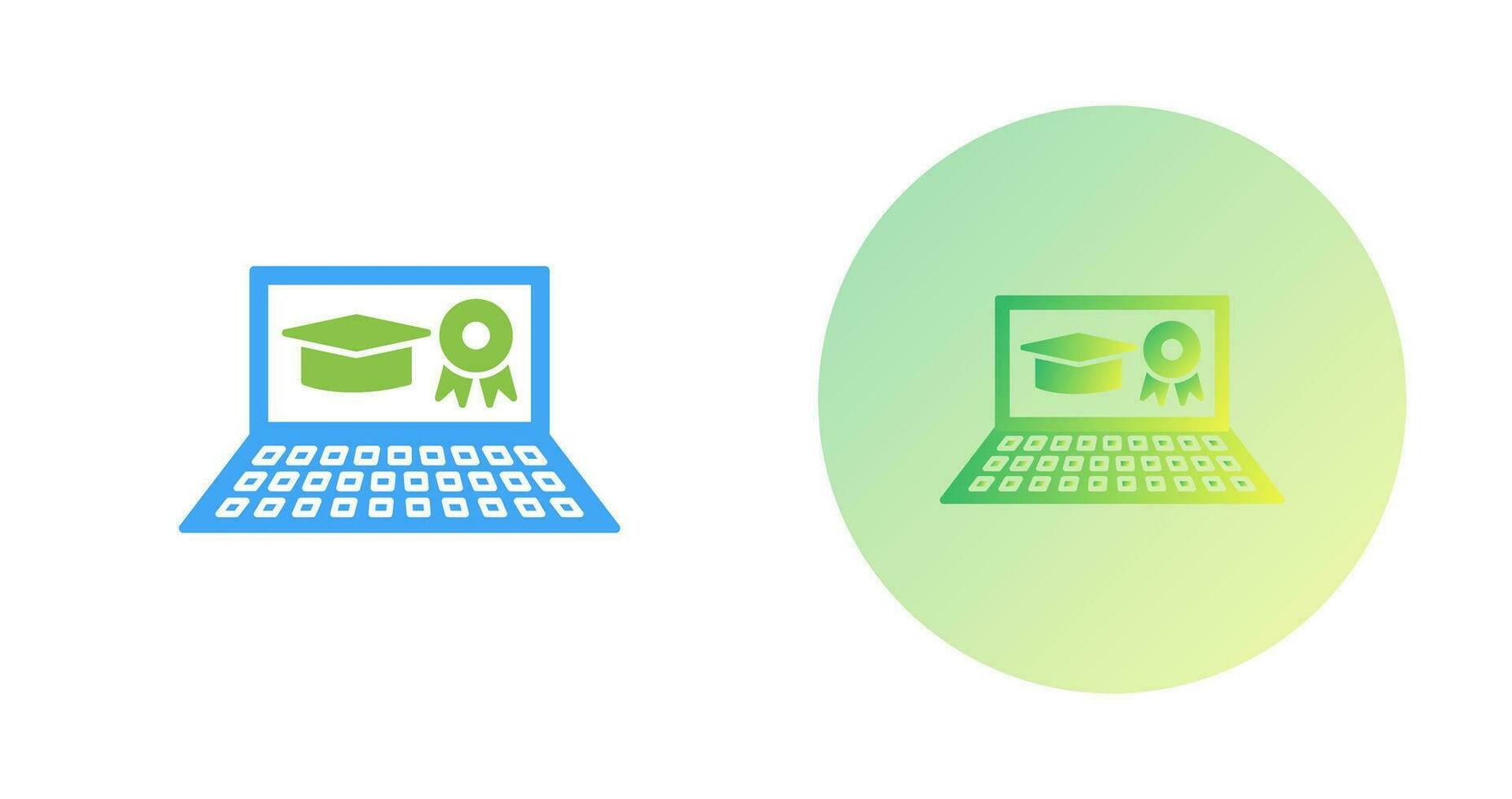 Unique Online Degree Vector Icon