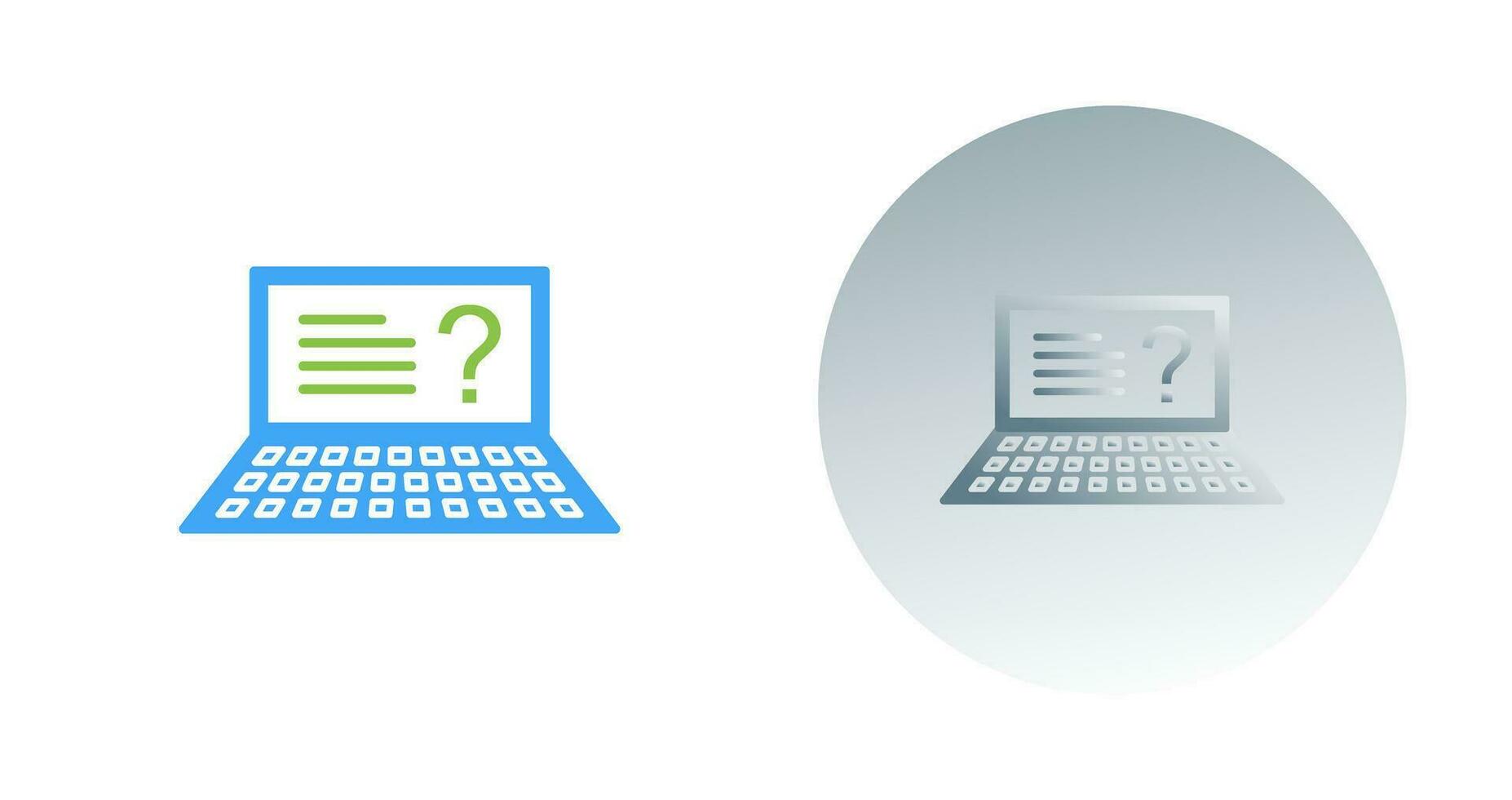 Unique Online Exam Vector Icon