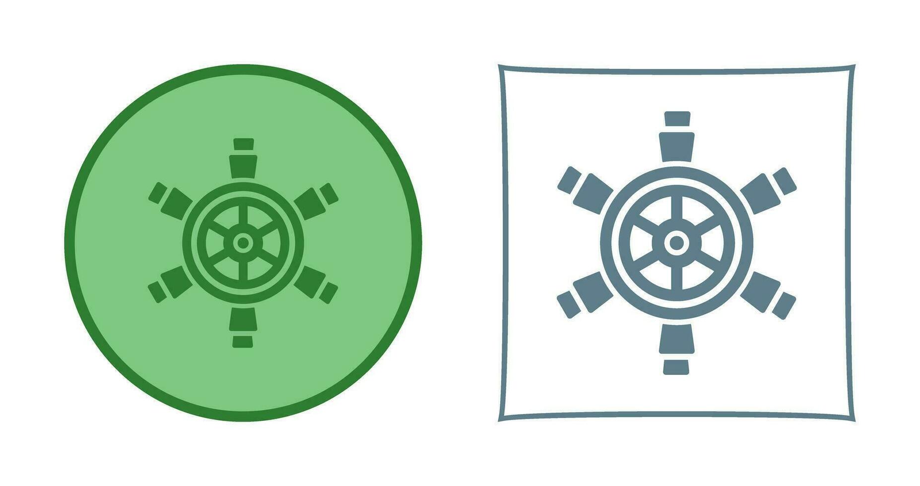 Ship Wheel Vector Icon