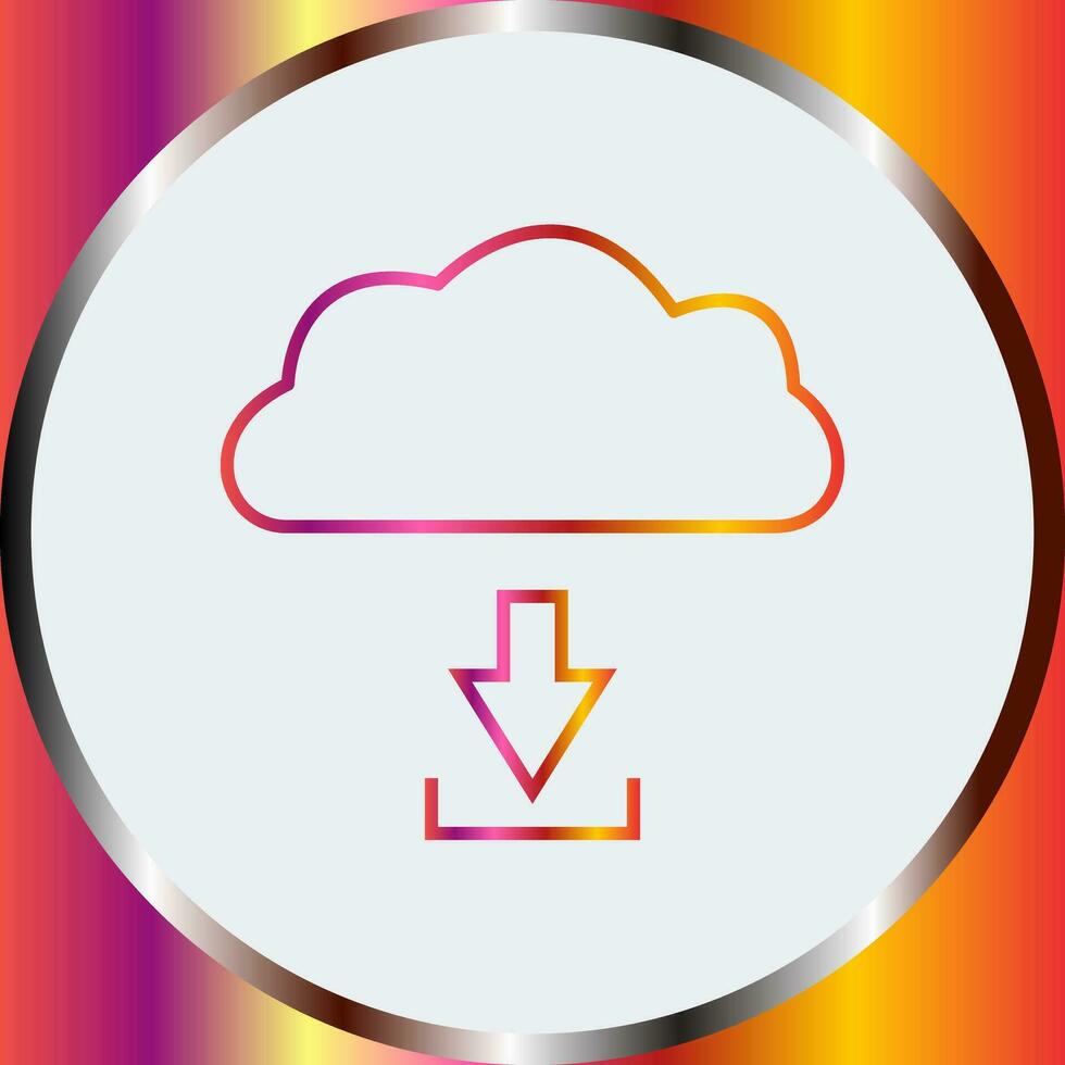 Unique Download from Cloud Vector Icon