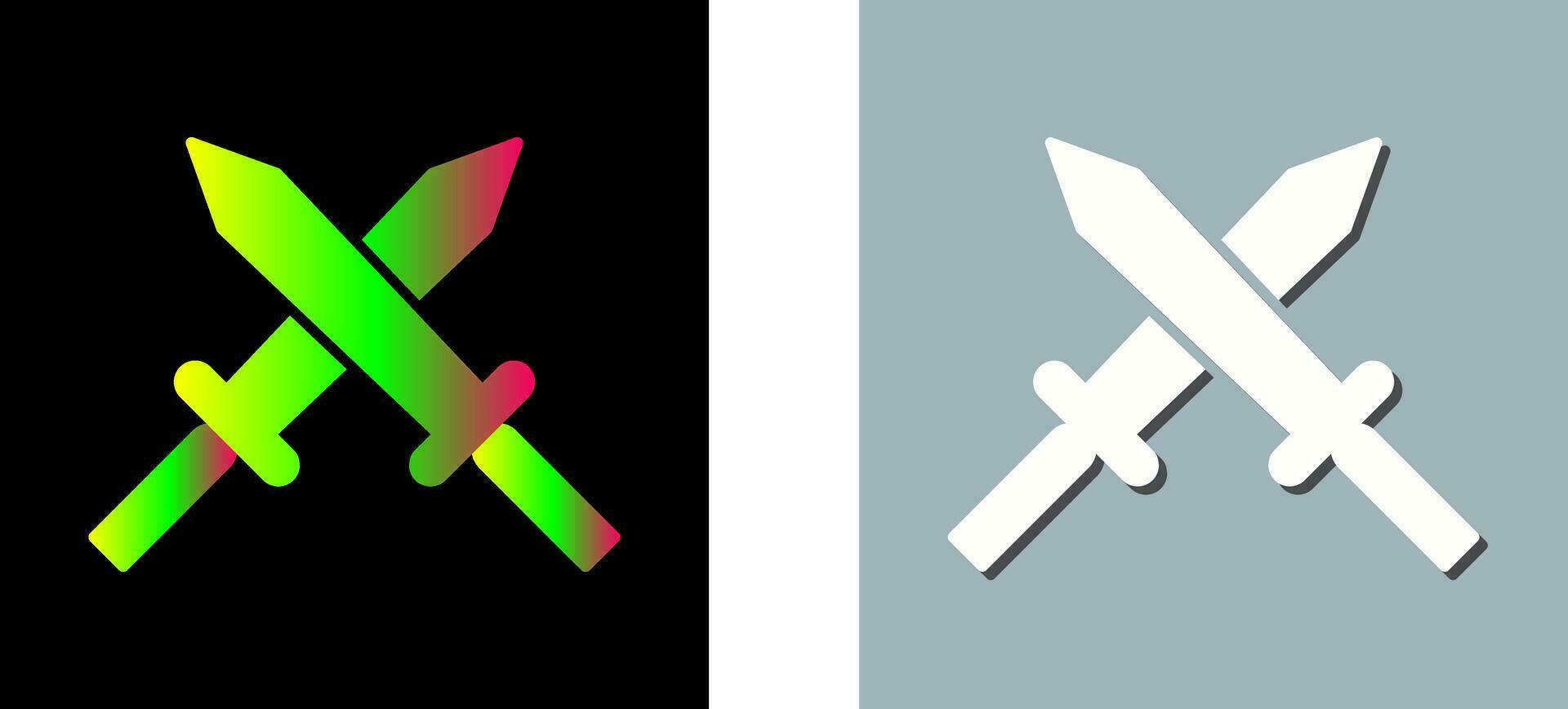 Unique Two Swords Vector Icon