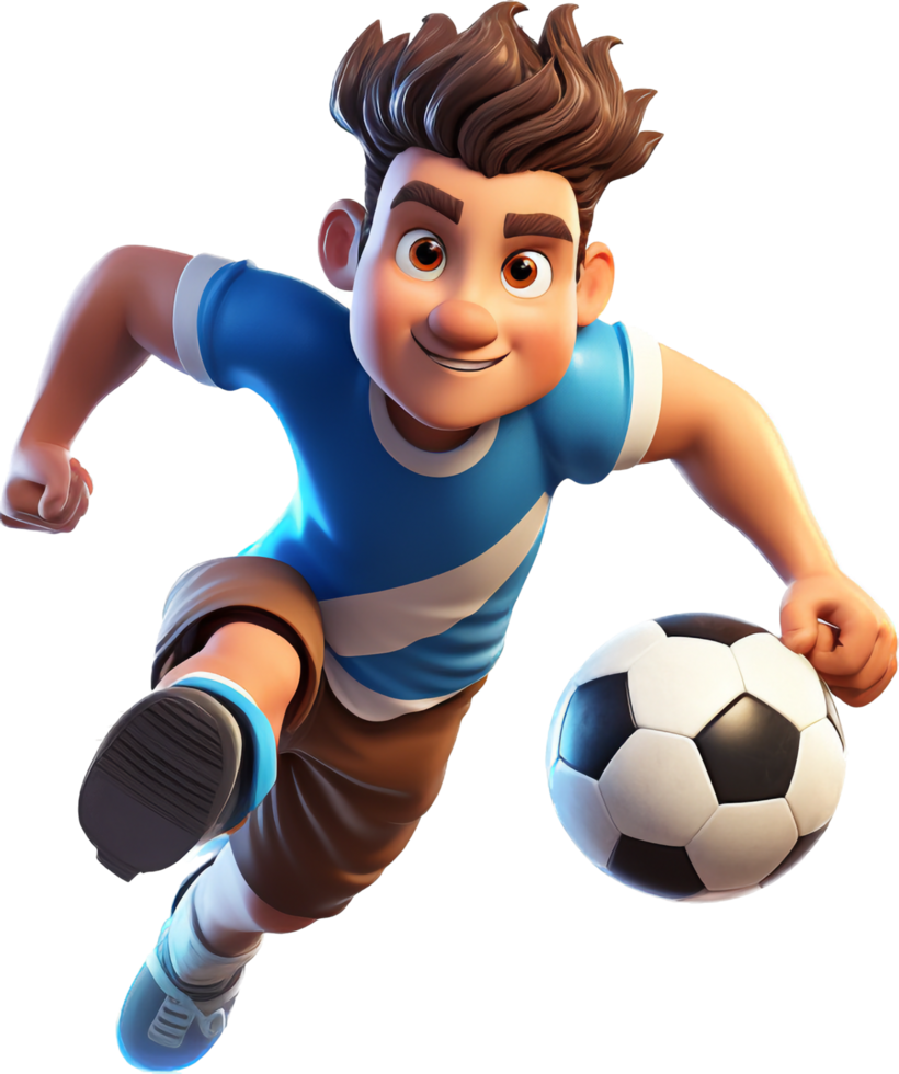 Soccer player png with AI generated.