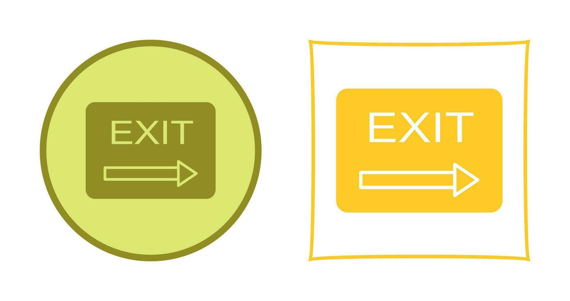 Unique Exit Vector Icon